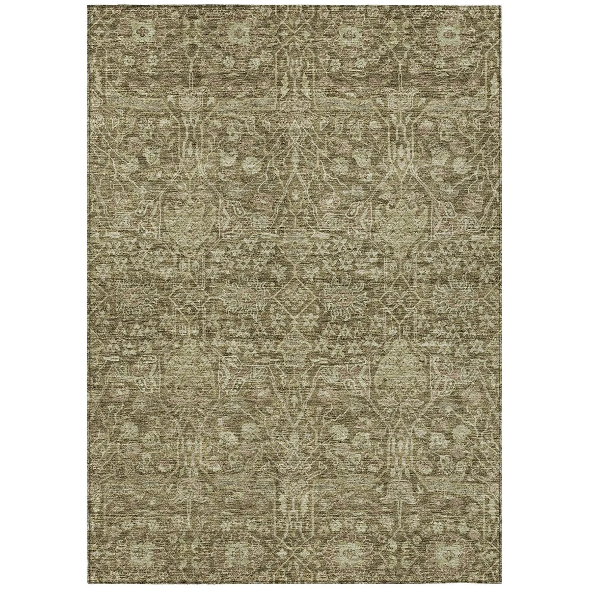 Machine Washable Indoor/ Outdoor Vintage Boho Chantille Rug