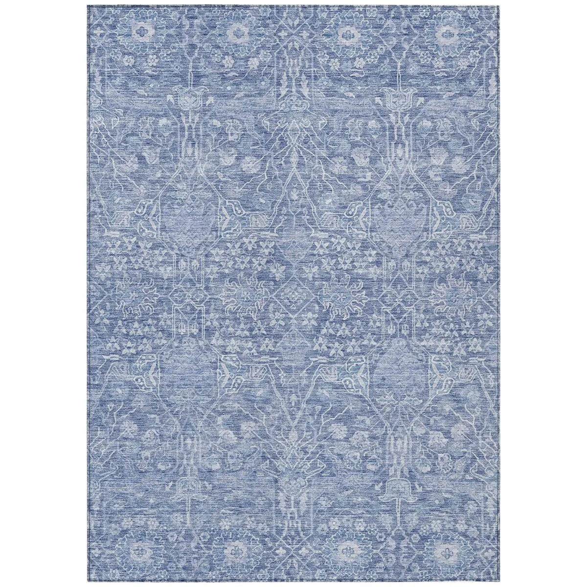 Machine Washable Indoor/ Outdoor Vintage Boho Chantille Rug
