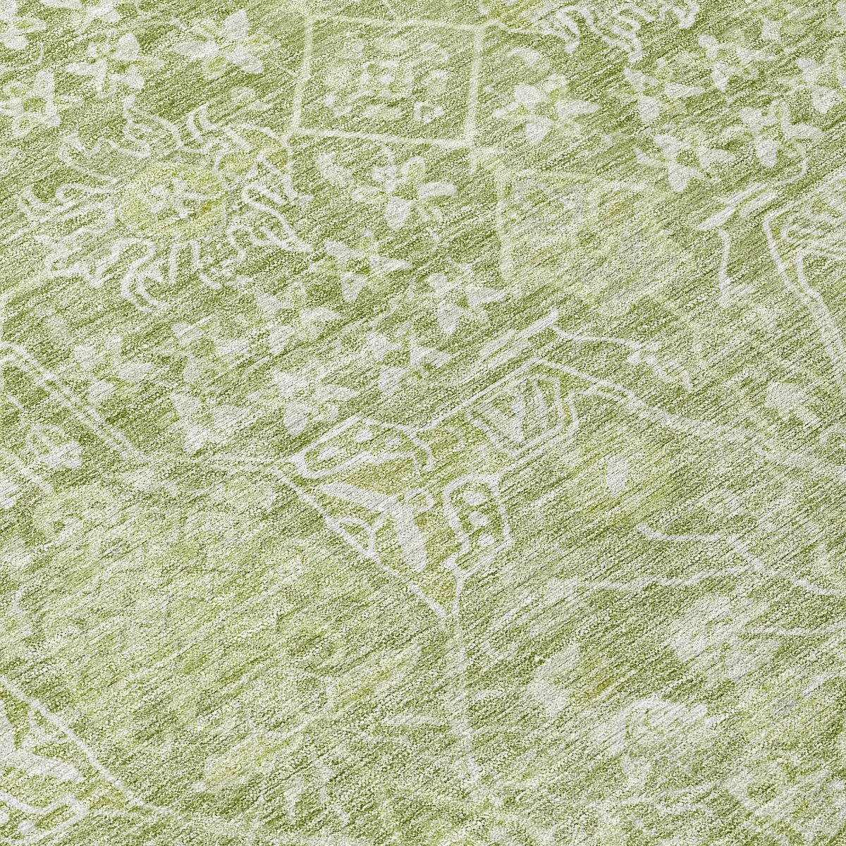 Machine Washable Indoor/ Outdoor Vintage Boho Chantille Rug