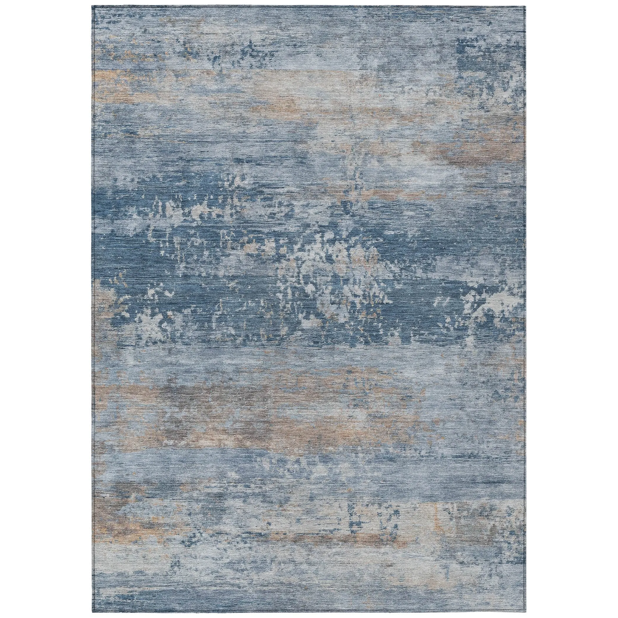 Machine Washable Indoor/Outdoor Contemporary Chantille Rug