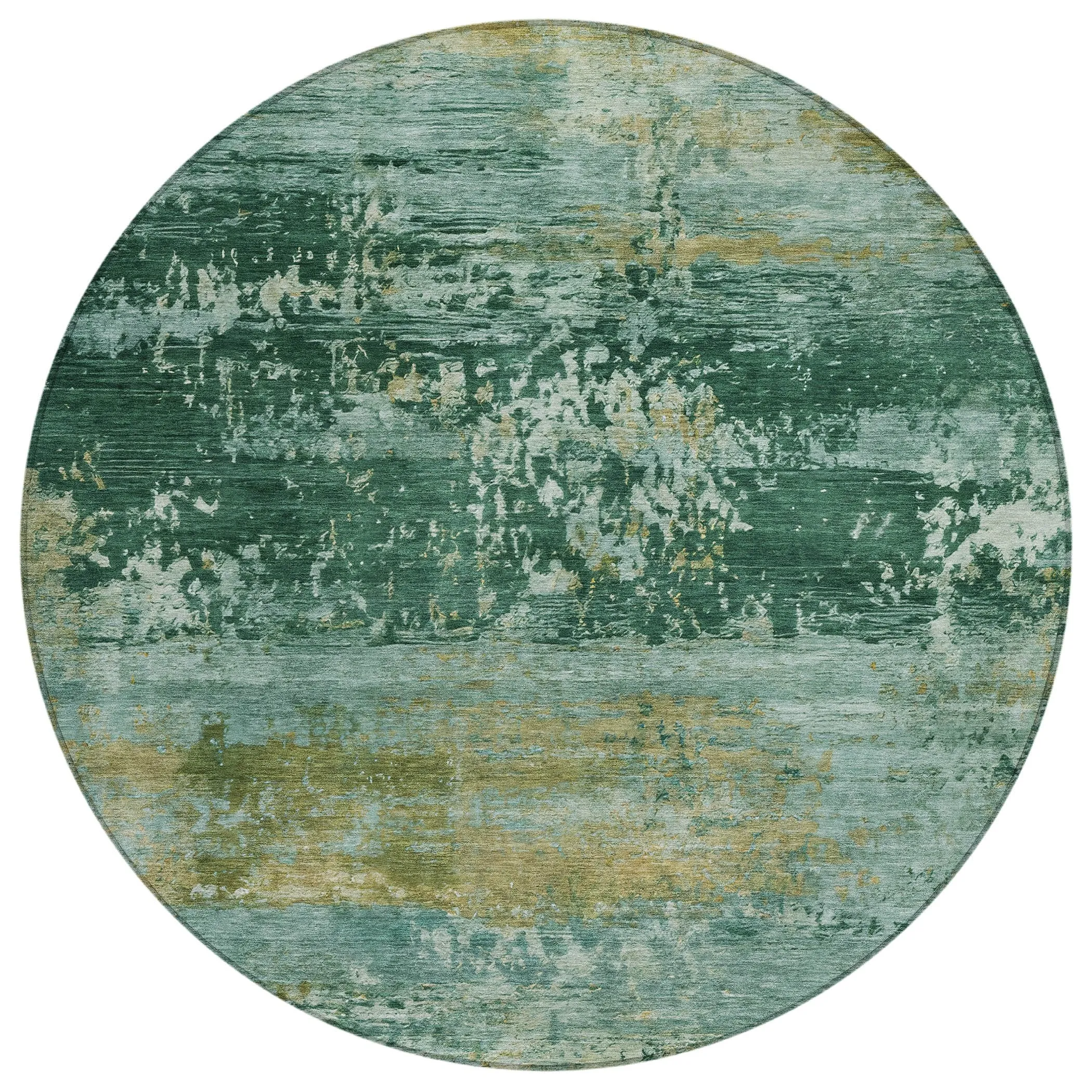 Machine Washable Indoor/Outdoor Contemporary Chantille Rug