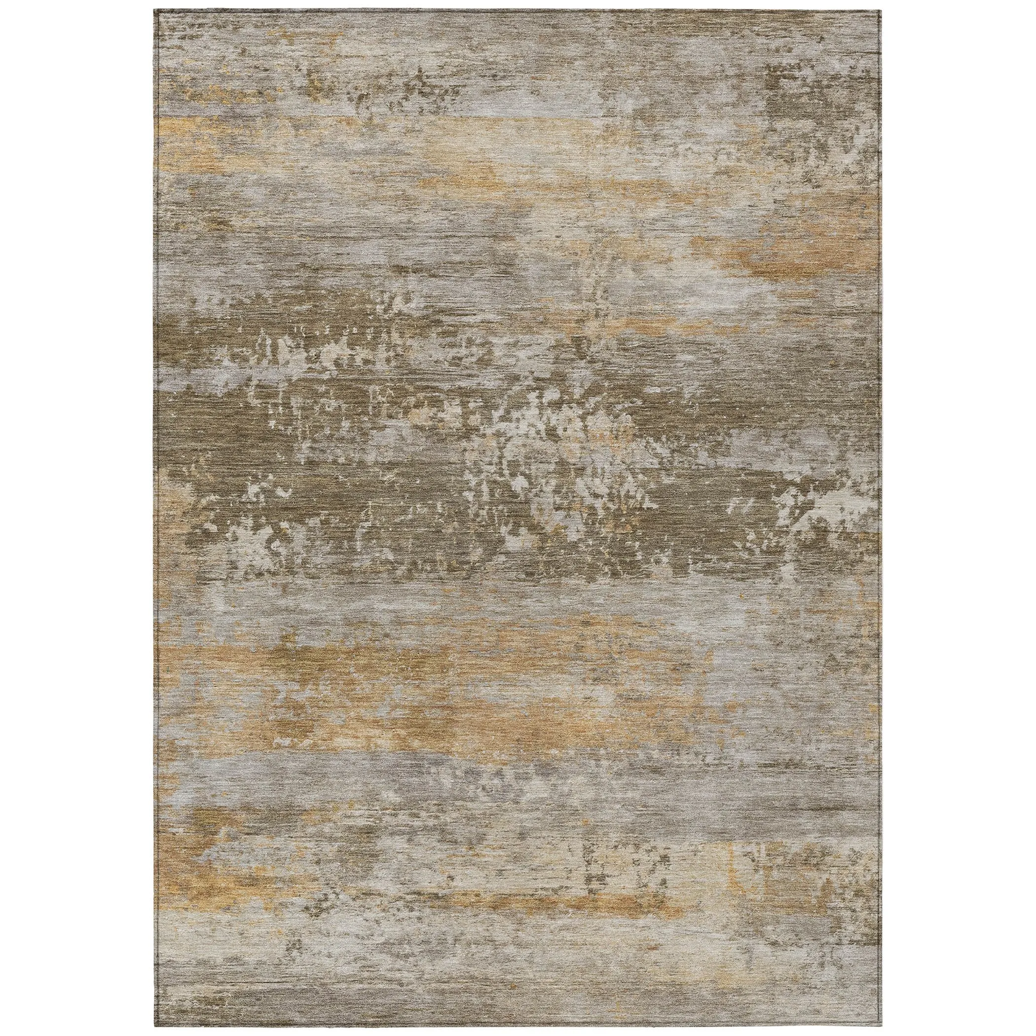 Machine Washable Indoor/Outdoor Contemporary Chantille Rug