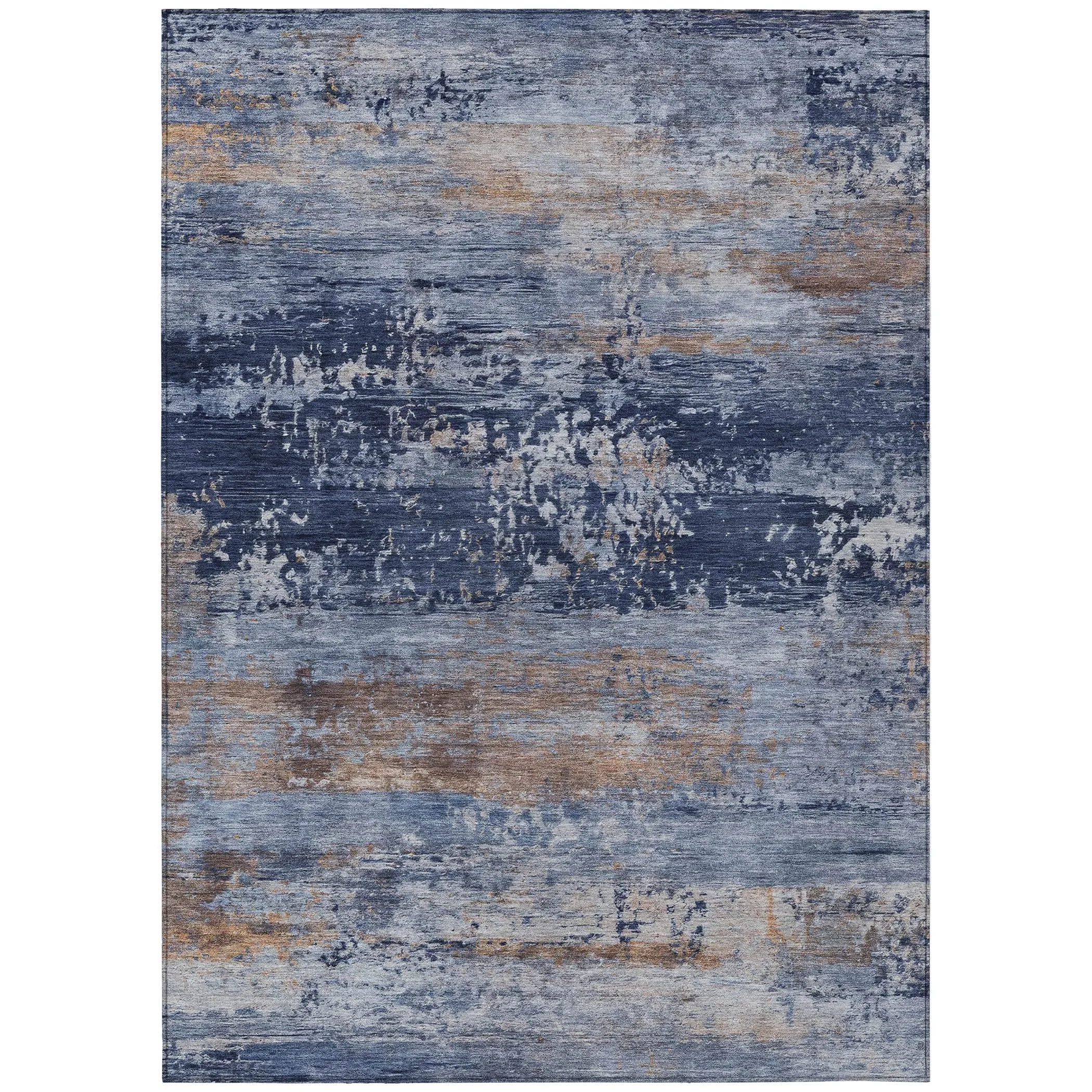Machine Washable Indoor/Outdoor Contemporary Chantille Rug
