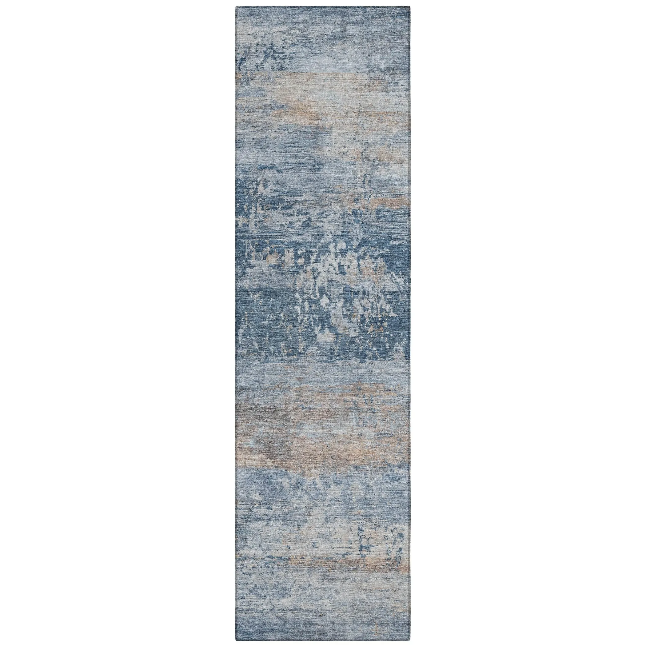Machine Washable Indoor/Outdoor Contemporary Chantille Rug