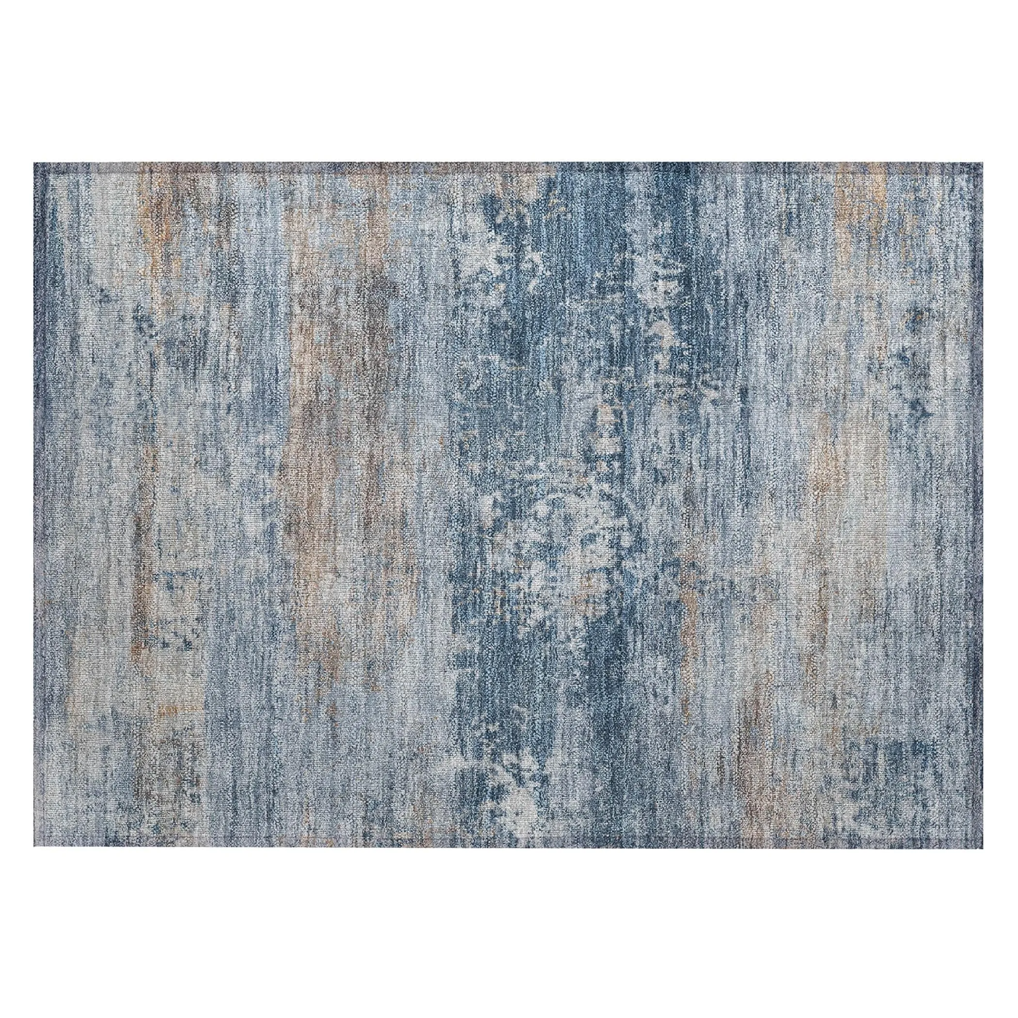 Machine Washable Indoor/Outdoor Contemporary Chantille Rug