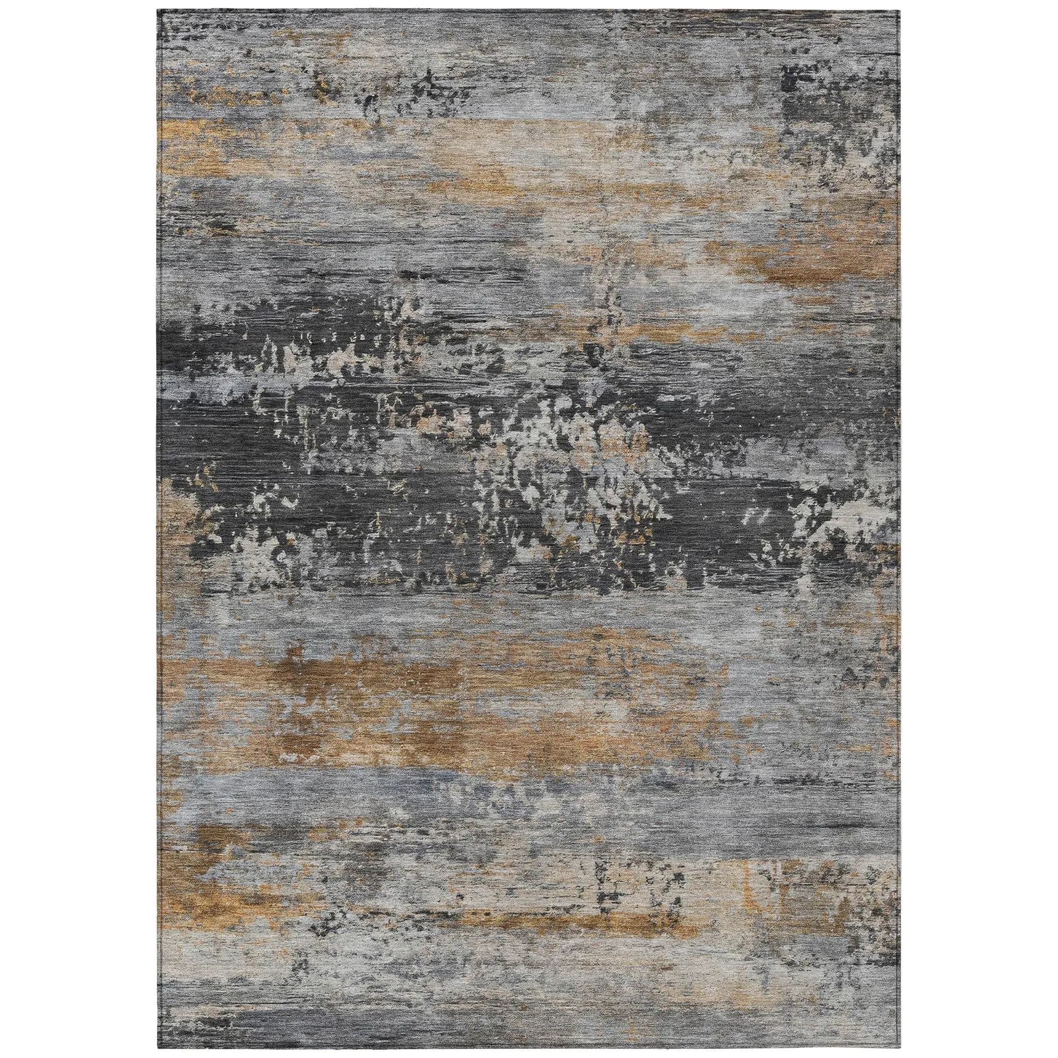 Machine Washable Indoor/Outdoor Contemporary Chantille Rug