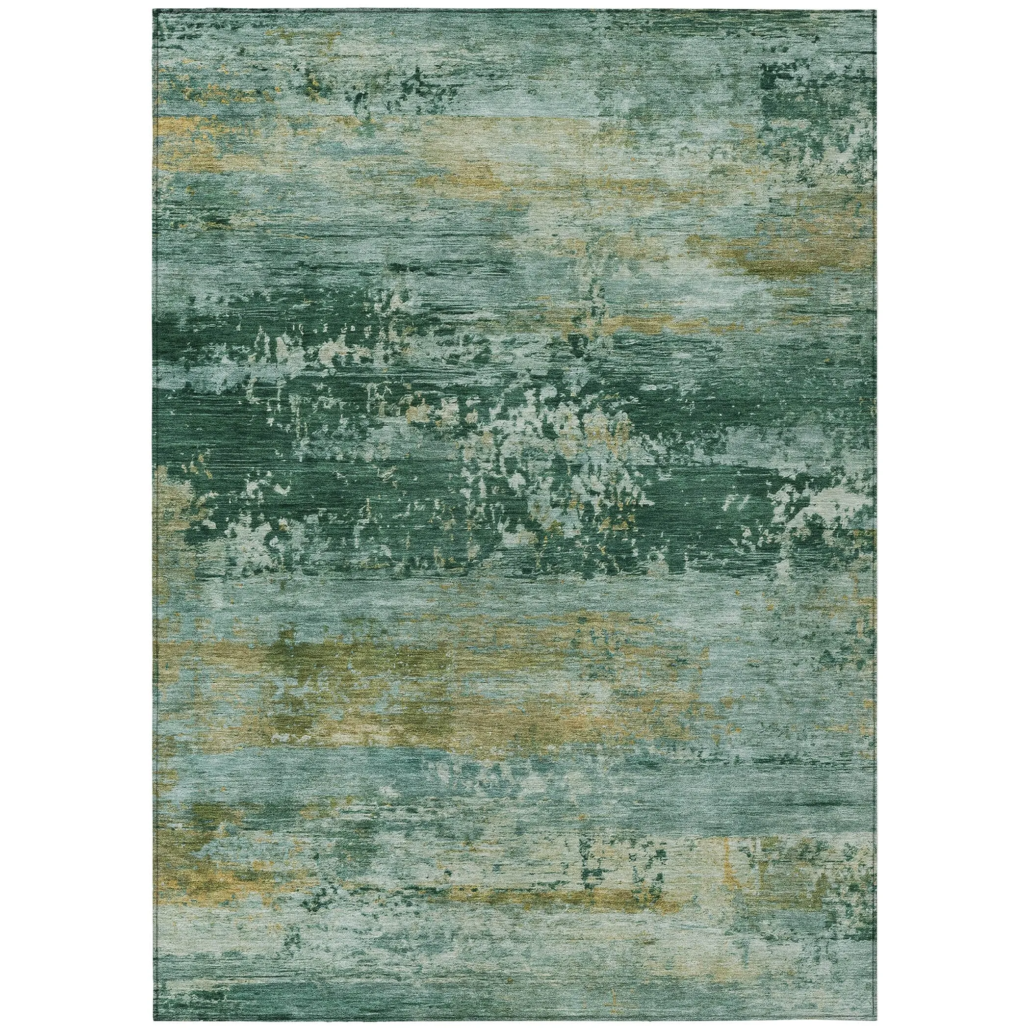 Machine Washable Indoor/Outdoor Contemporary Chantille Rug