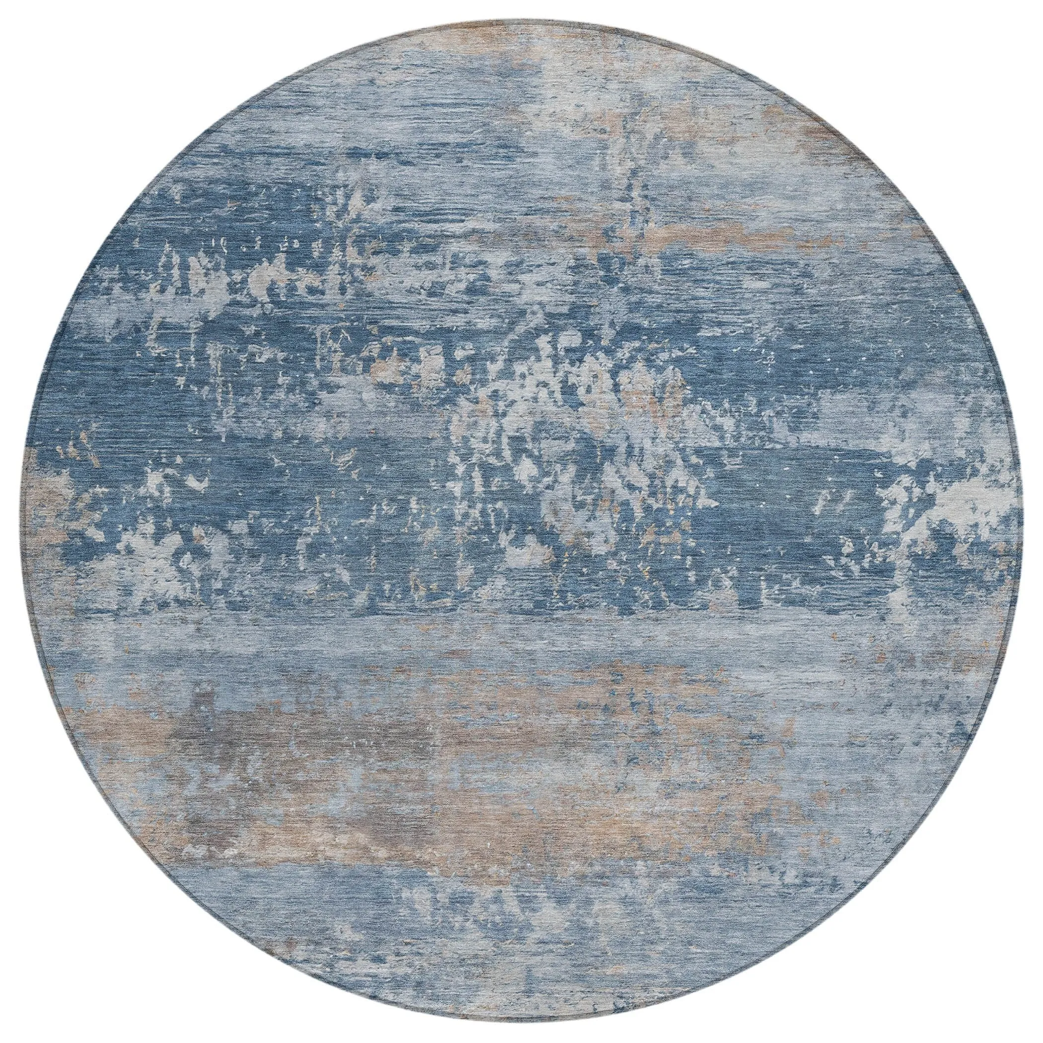 Machine Washable Indoor/Outdoor Contemporary Chantille Rug