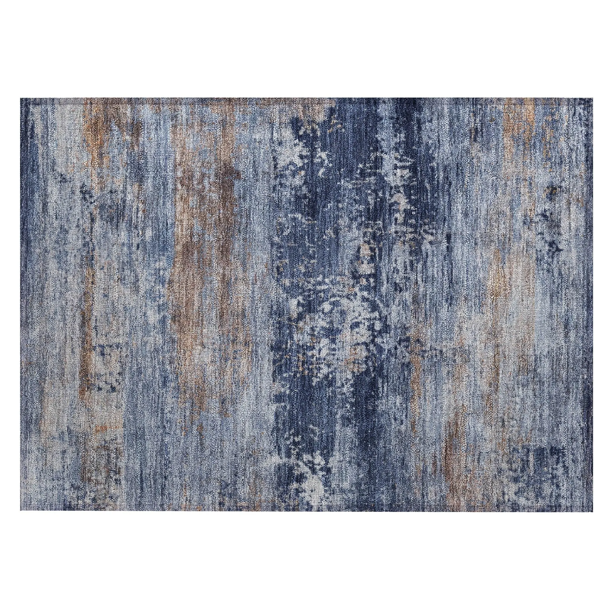 Machine Washable Indoor/Outdoor Contemporary Chantille Rug