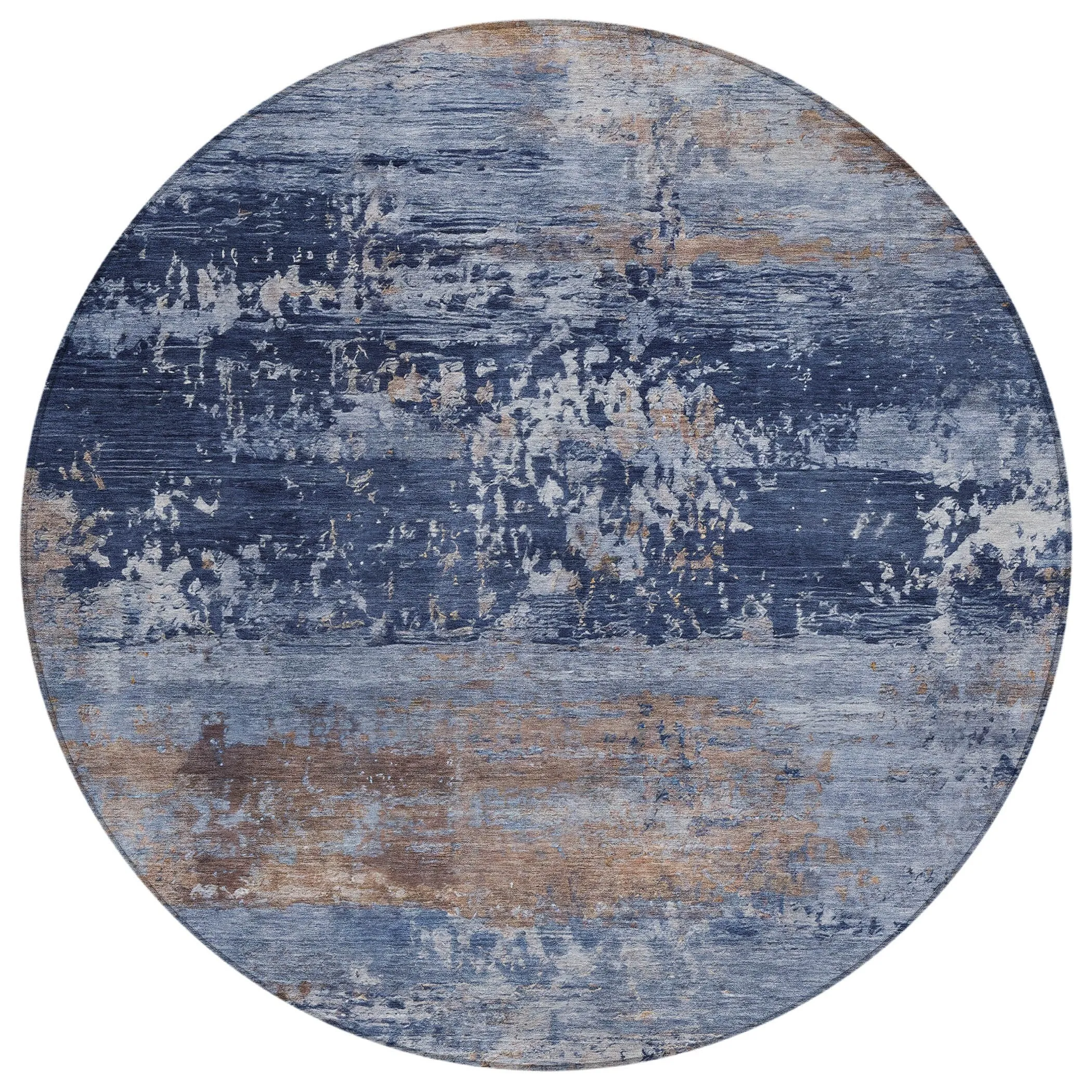Machine Washable Indoor/Outdoor Contemporary Chantille Rug