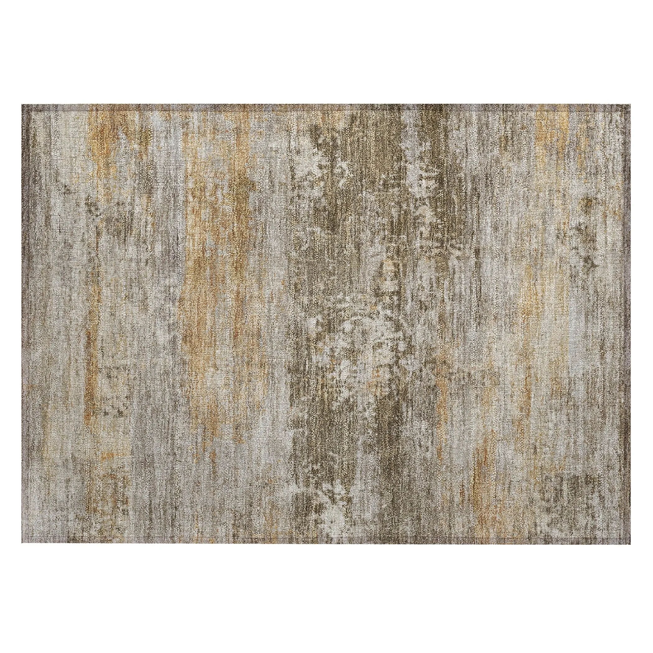 Machine Washable Indoor/Outdoor Contemporary Chantille Rug
