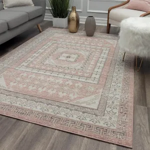 Magnolia Pink Vintage Transitional Area Rug