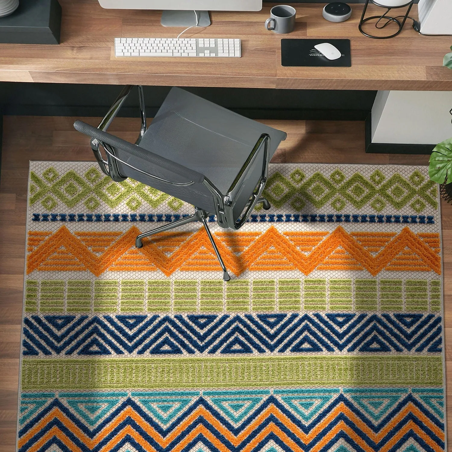 Marbella Contemporary Boho Indoor/Outdoor Area Rug