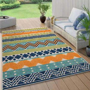 Marbella Contemporary Boho Indoor/Outdoor Area Rug