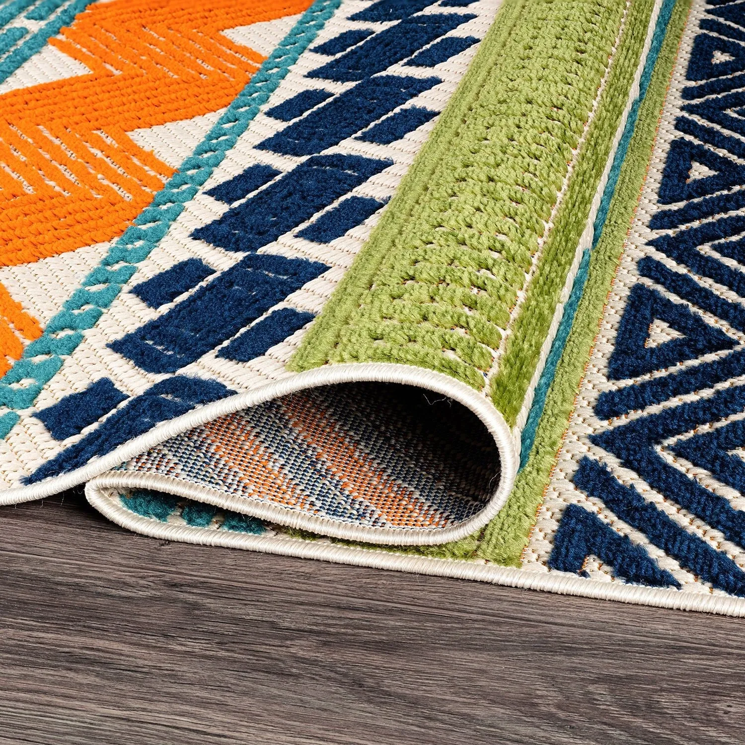 Marbella Contemporary Boho Indoor/Outdoor Area Rug