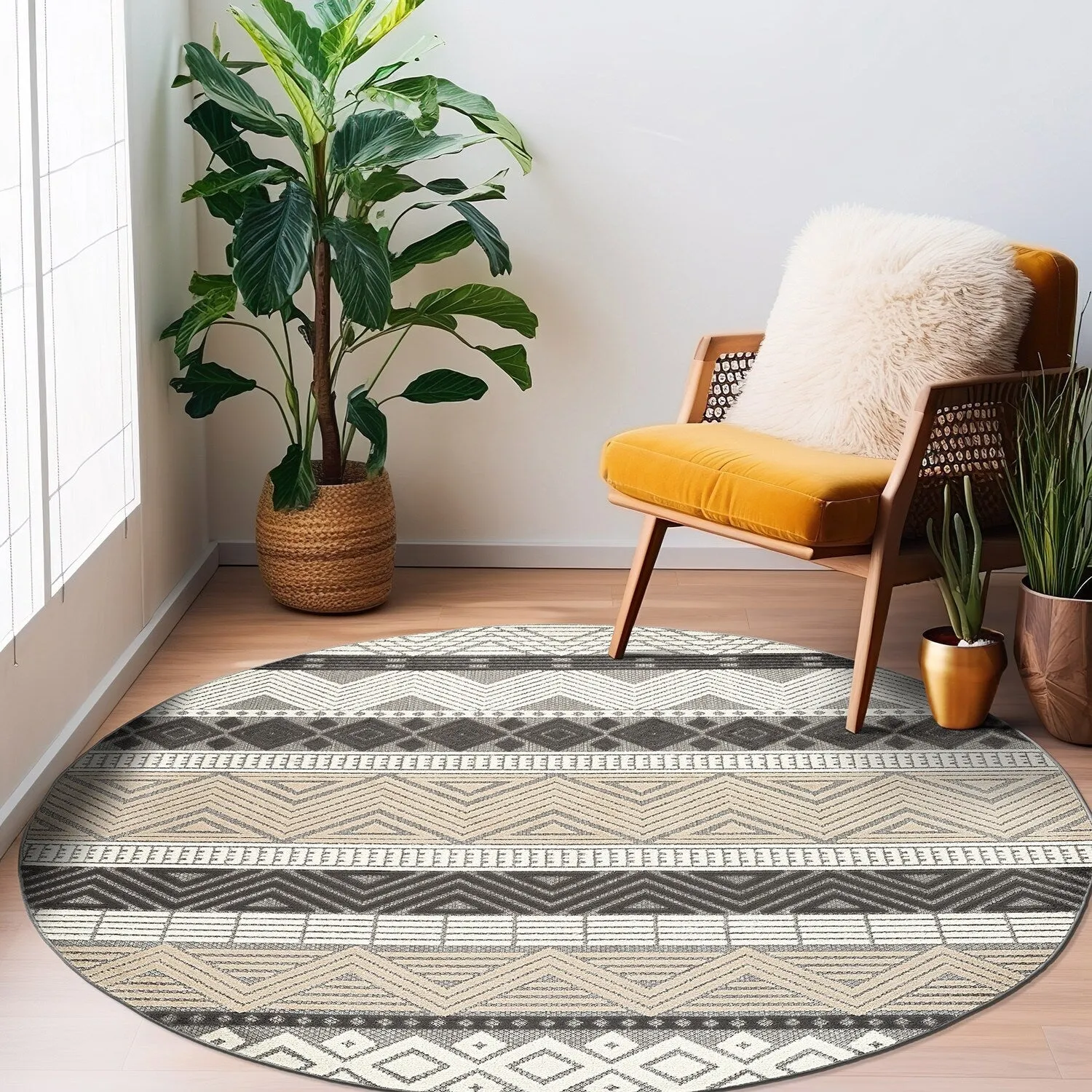 Marbella Contemporary Boho Indoor/Outdoor Area Rug