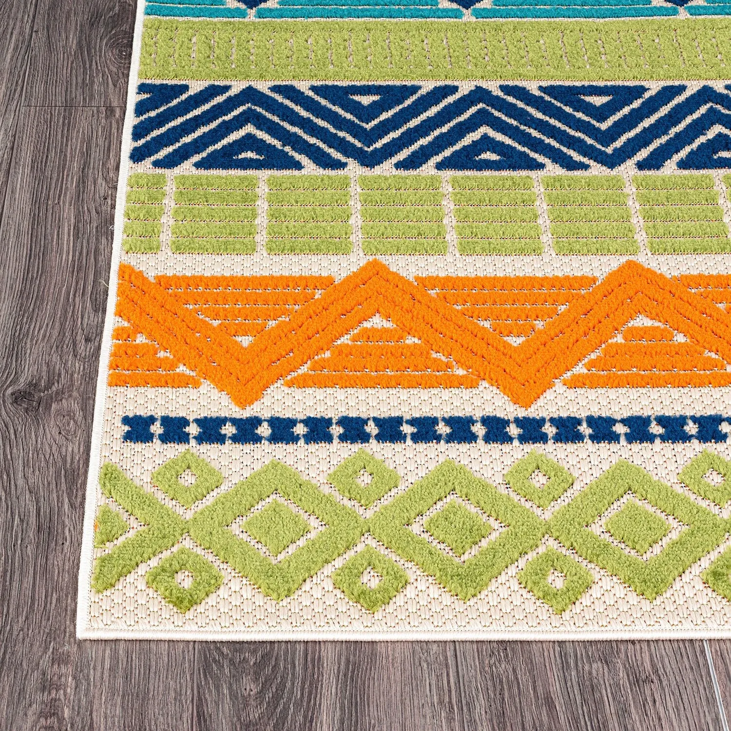 Marbella Contemporary Boho Indoor/Outdoor Area Rug