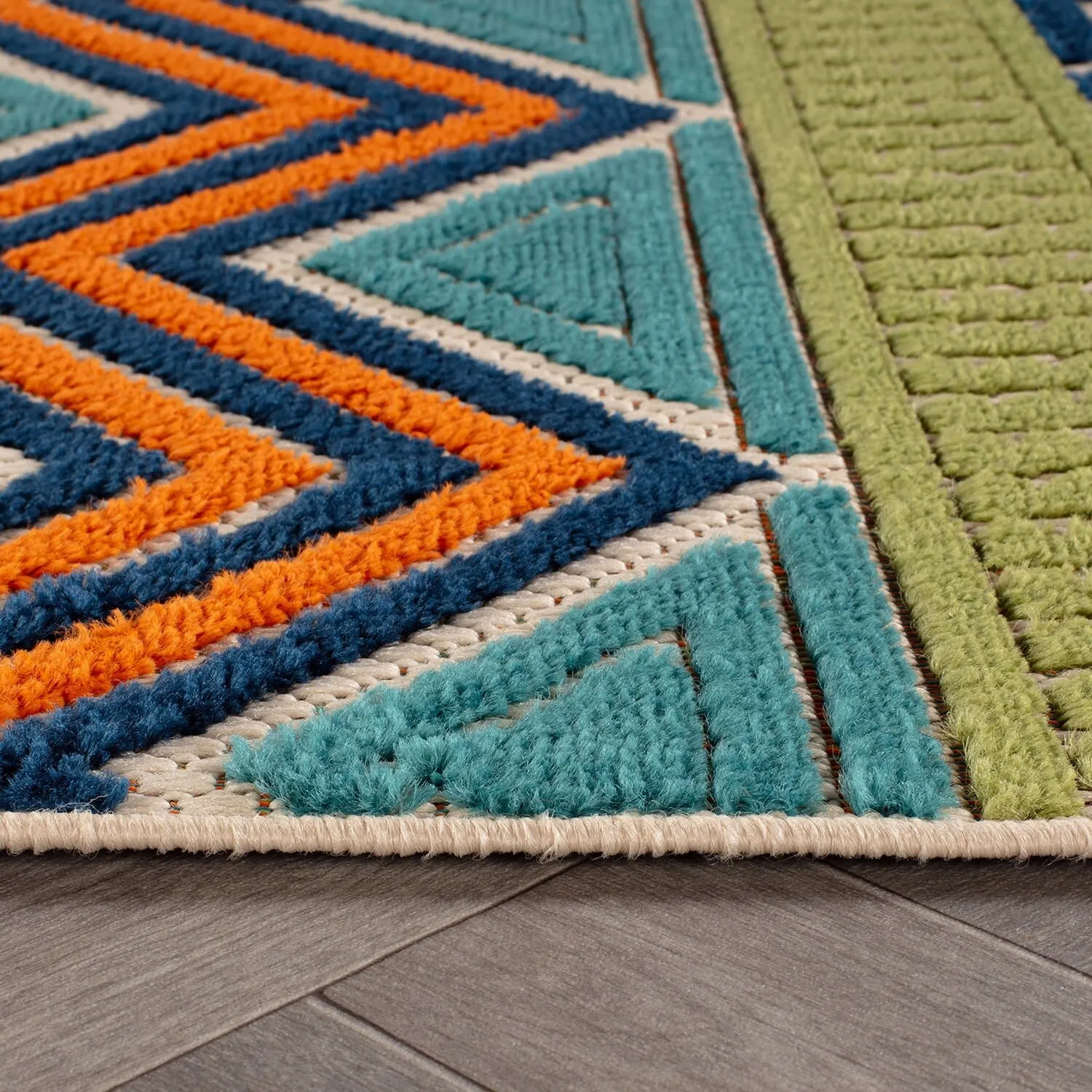 Marbella Contemporary Boho Indoor/Outdoor Area Rug