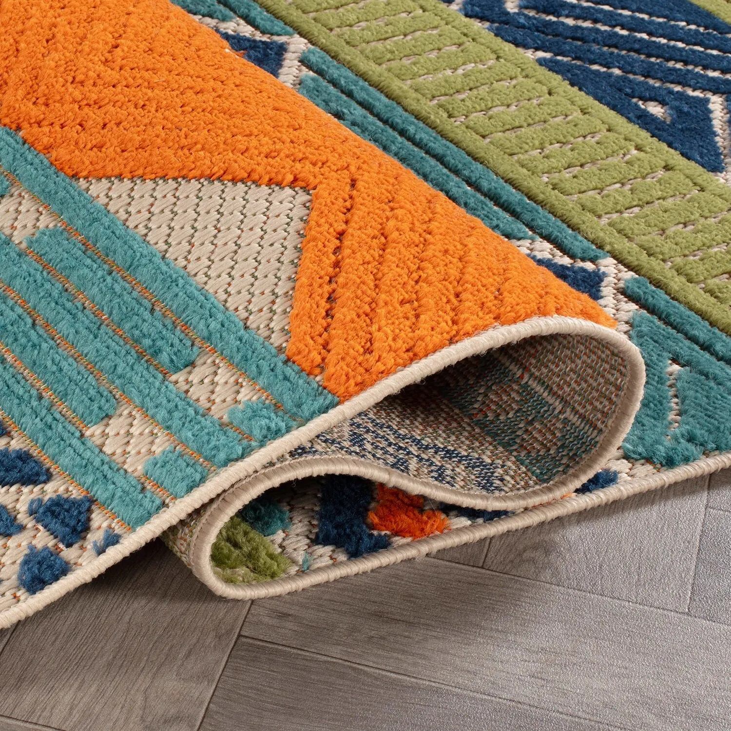 Marbella Contemporary Boho Indoor/Outdoor Area Rug