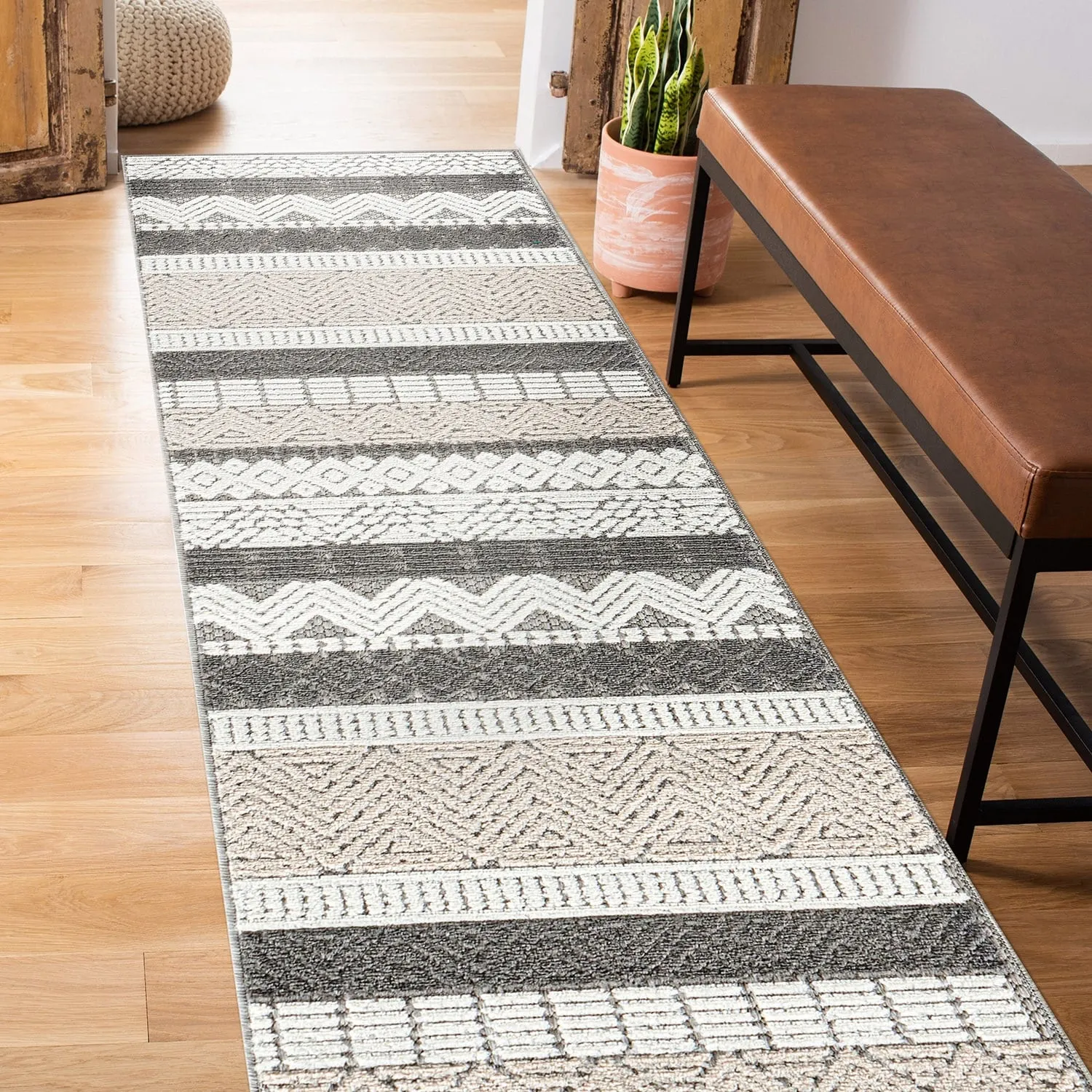 Marbella Contemporary Boho Indoor/Outdoor Area Rug