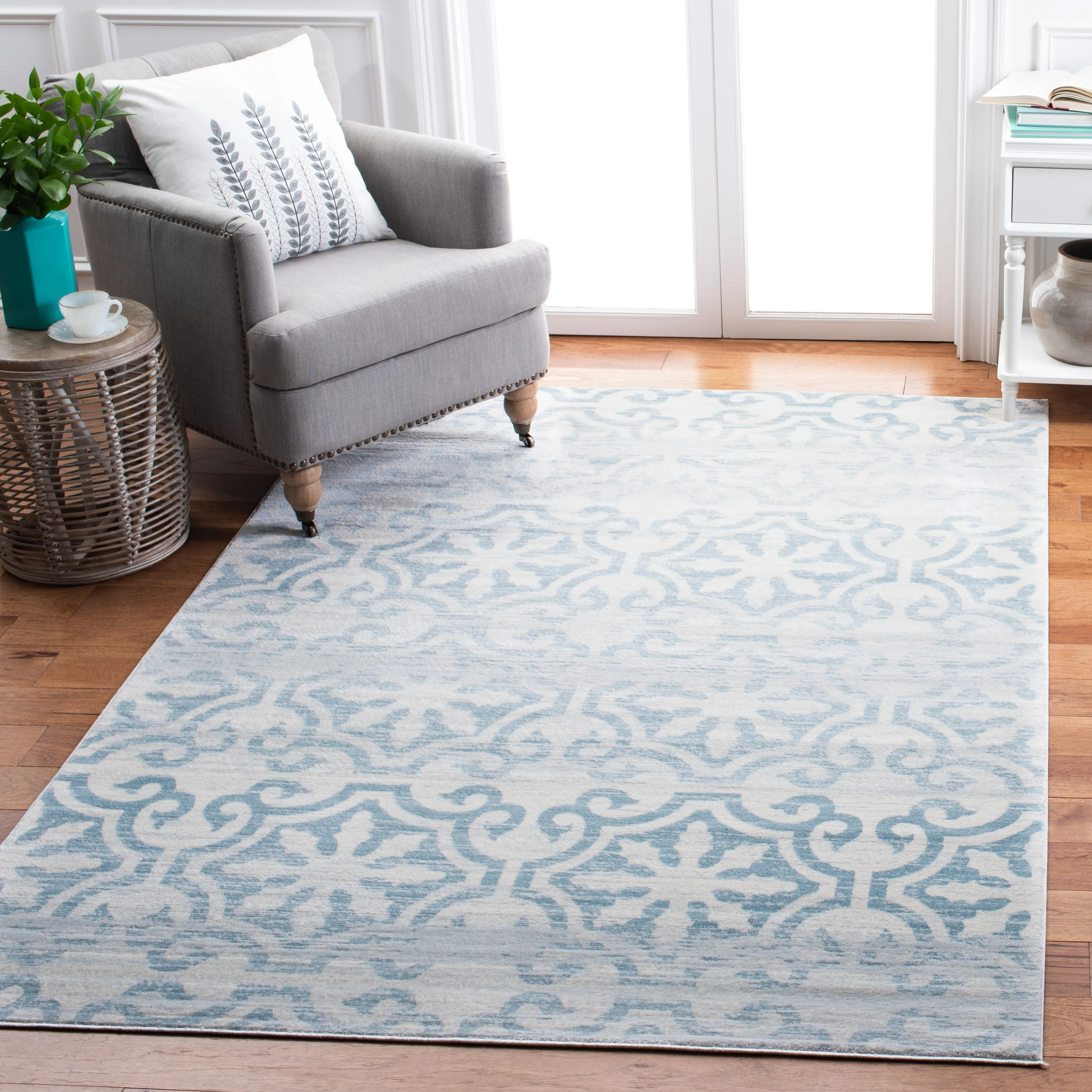 Martha Stewart by SAFAVIEH Isabella Culina Moroccan Rug - Turquoise/Ivory - 8' x 10'