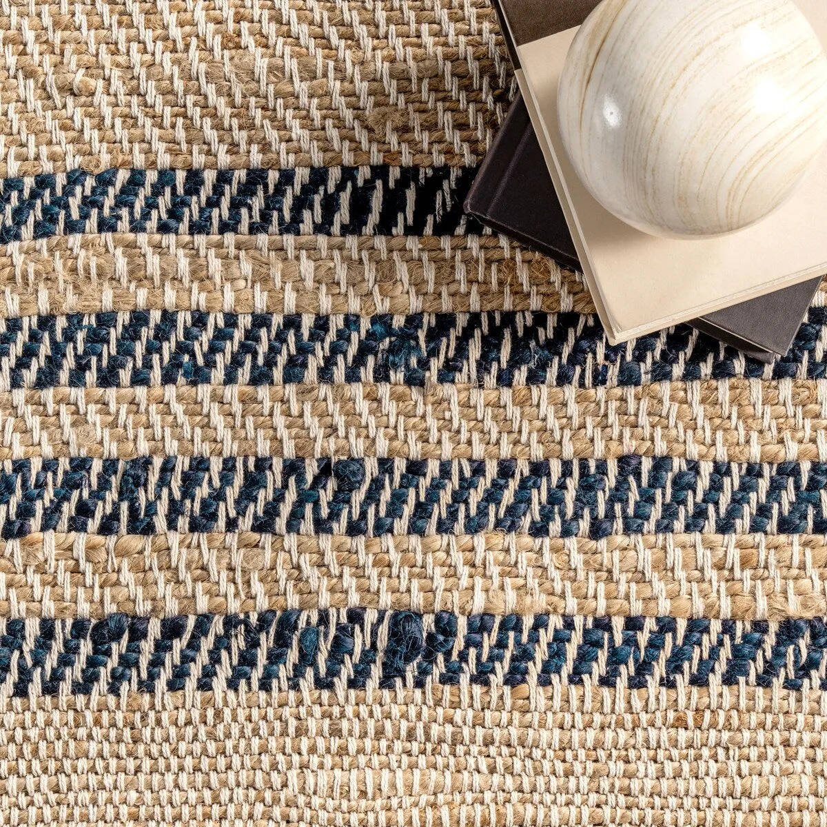Meadow Striped Jute Area Rug