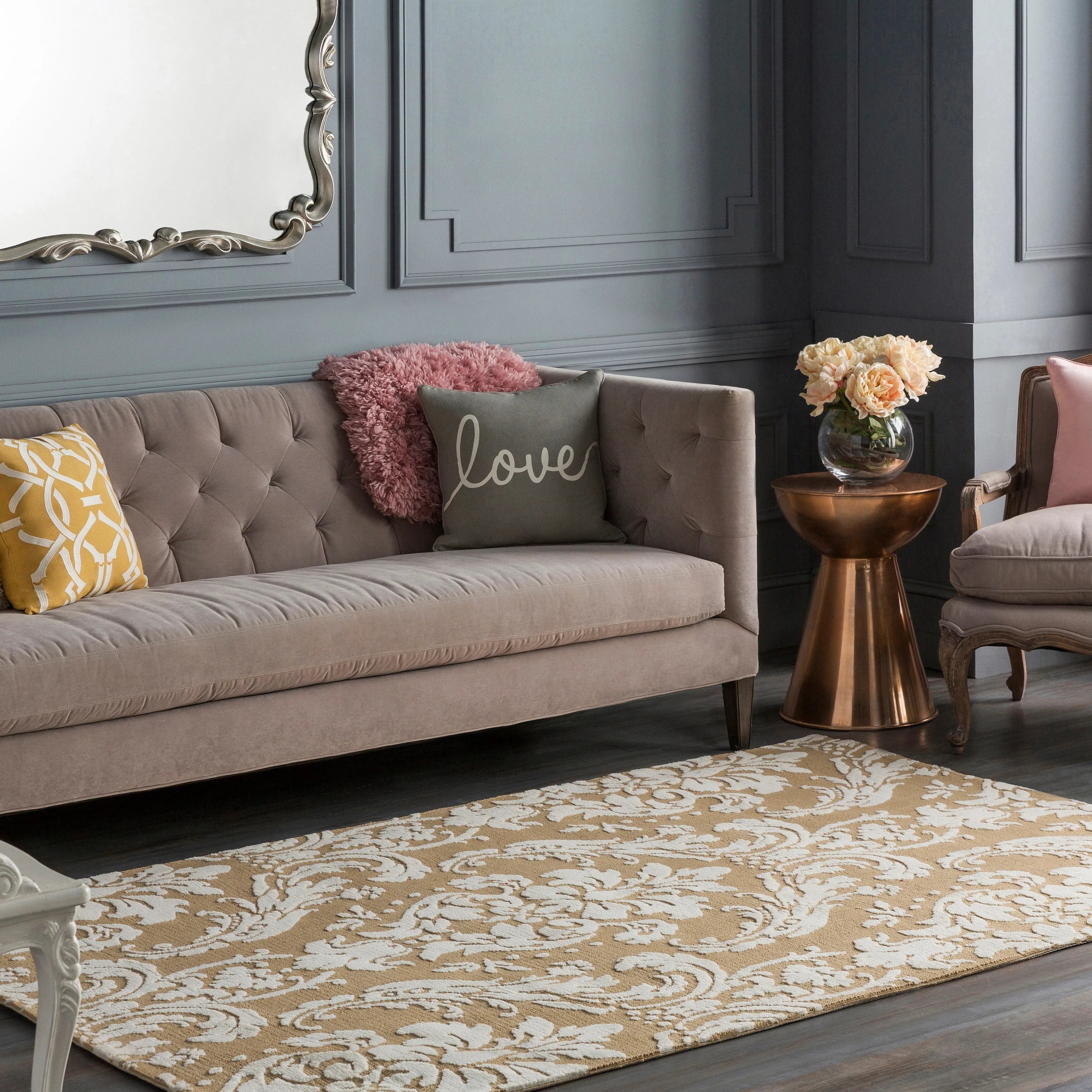 Meticulously Woven Franc Polyester Rug
