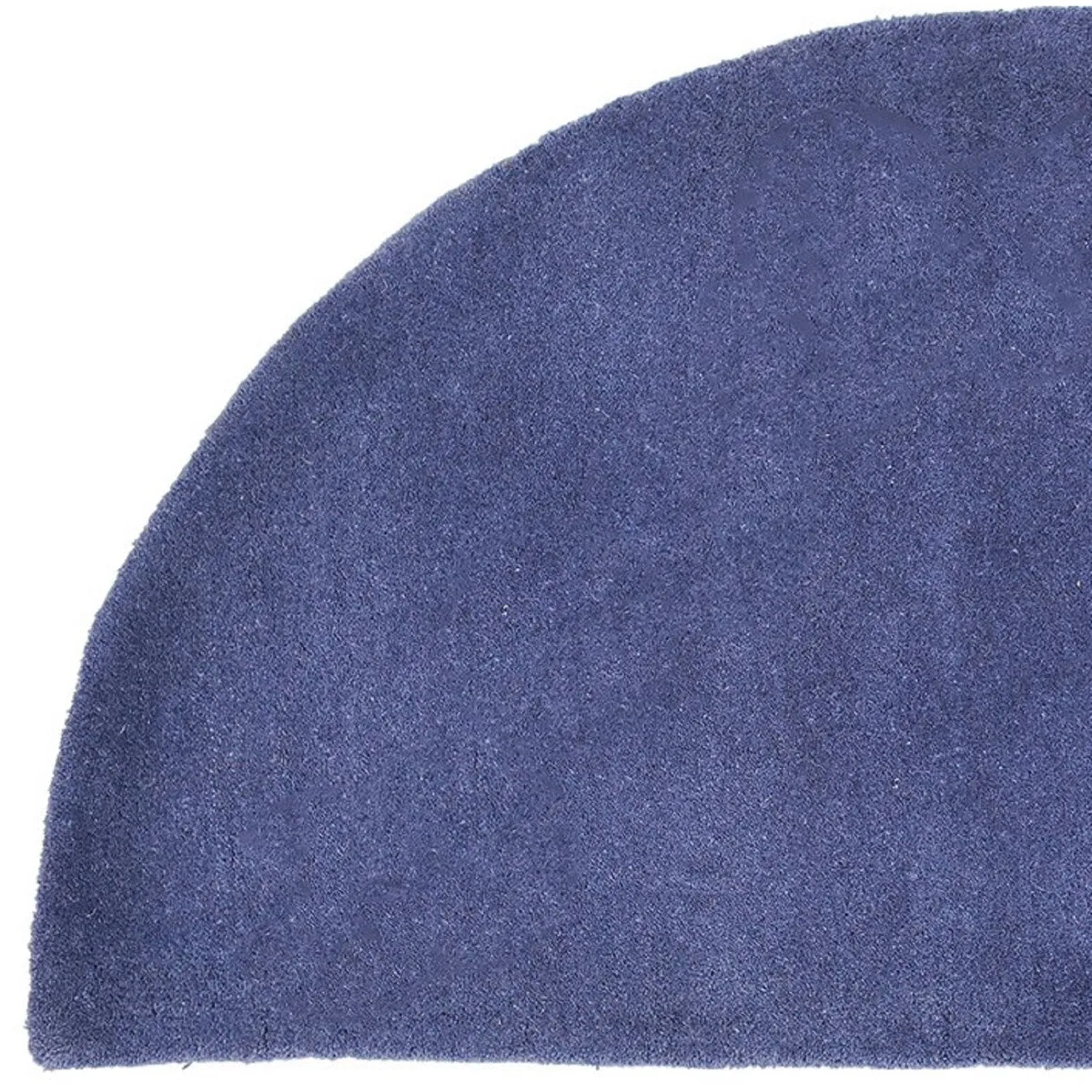 Minuteman International Half Round Hearth Rug. 44 Inch Long. Prussian Blue - 3'6