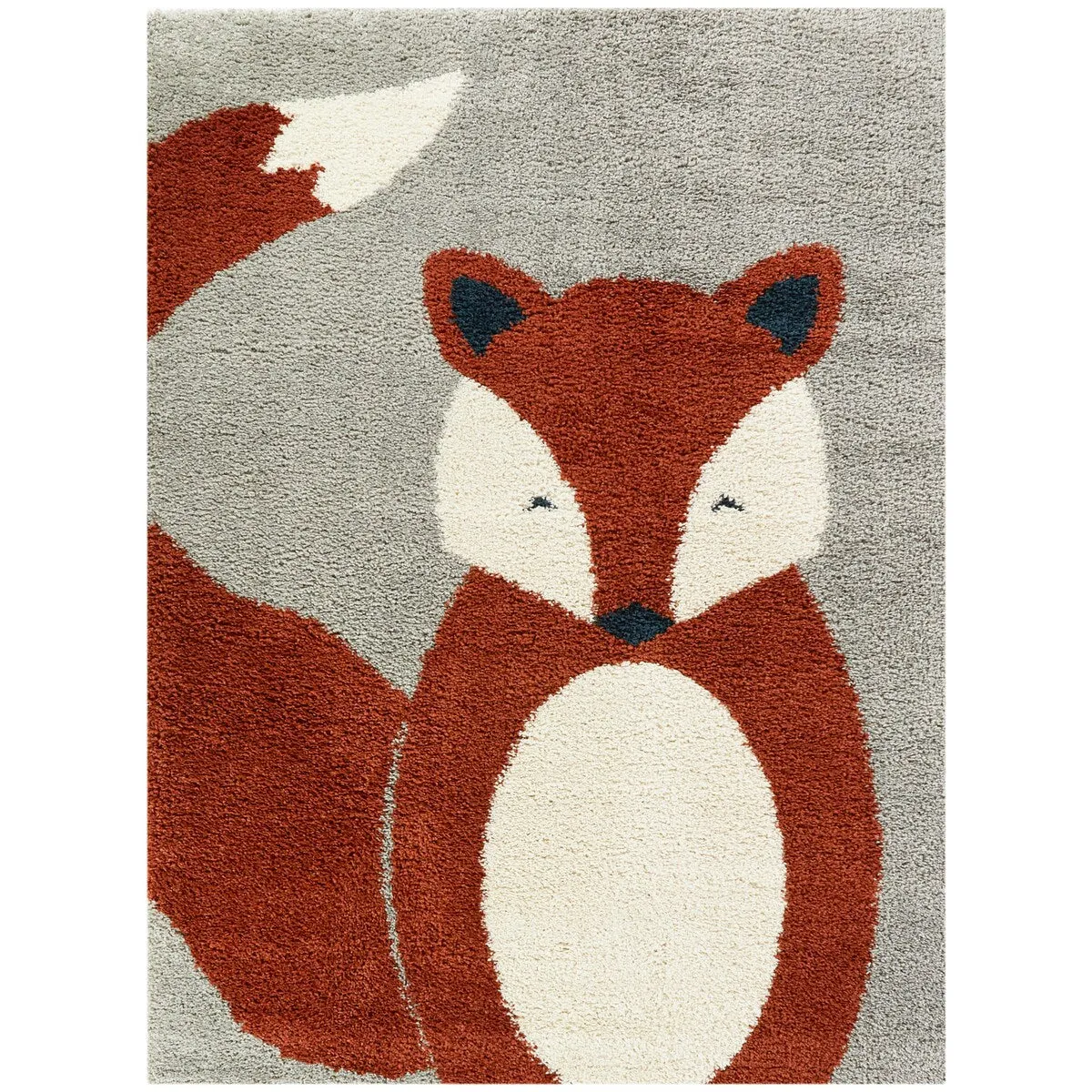 Mod-Tod Fluffy Fox Kids Area Rug