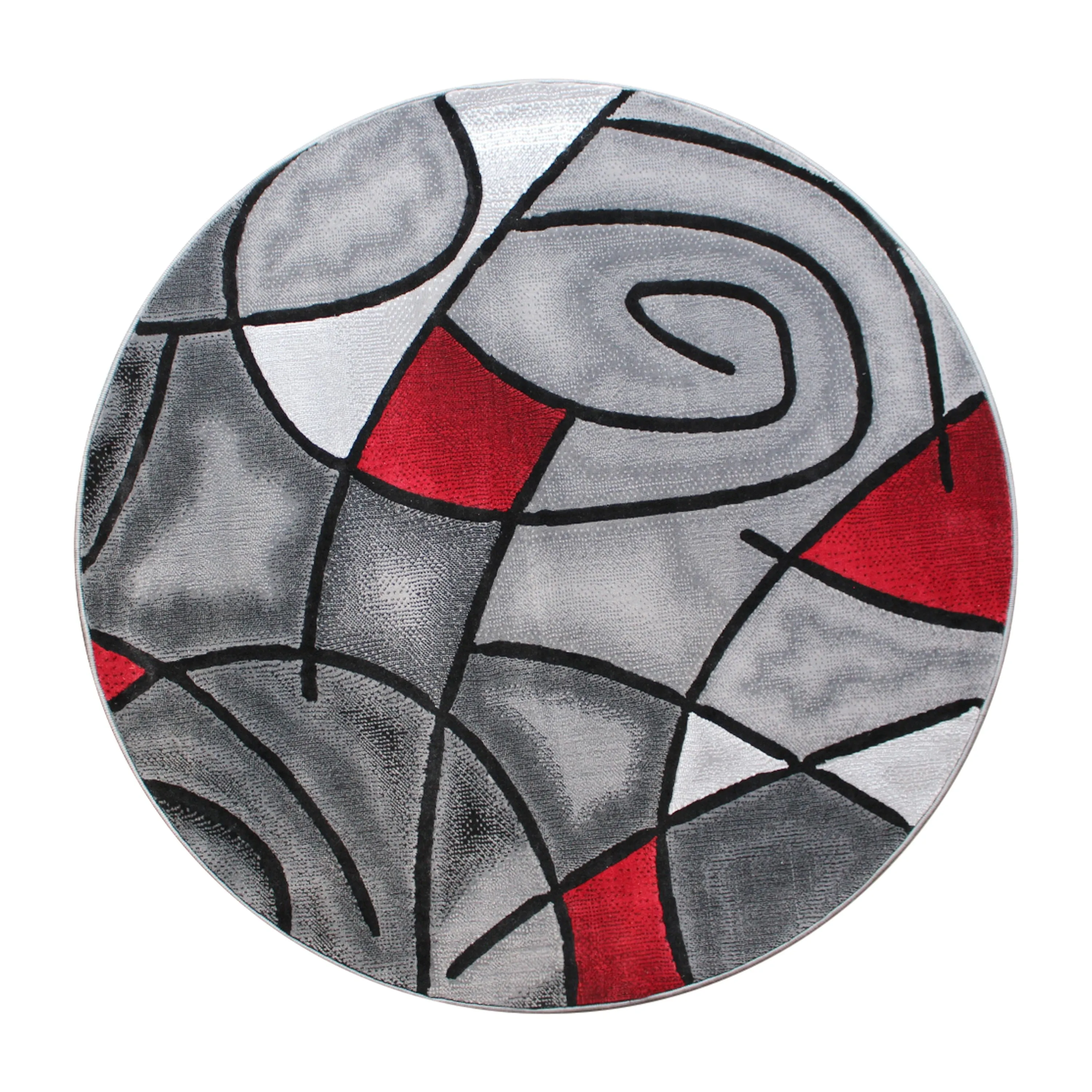 Modern Olefin Accent Area Rug - Abstract Pattern