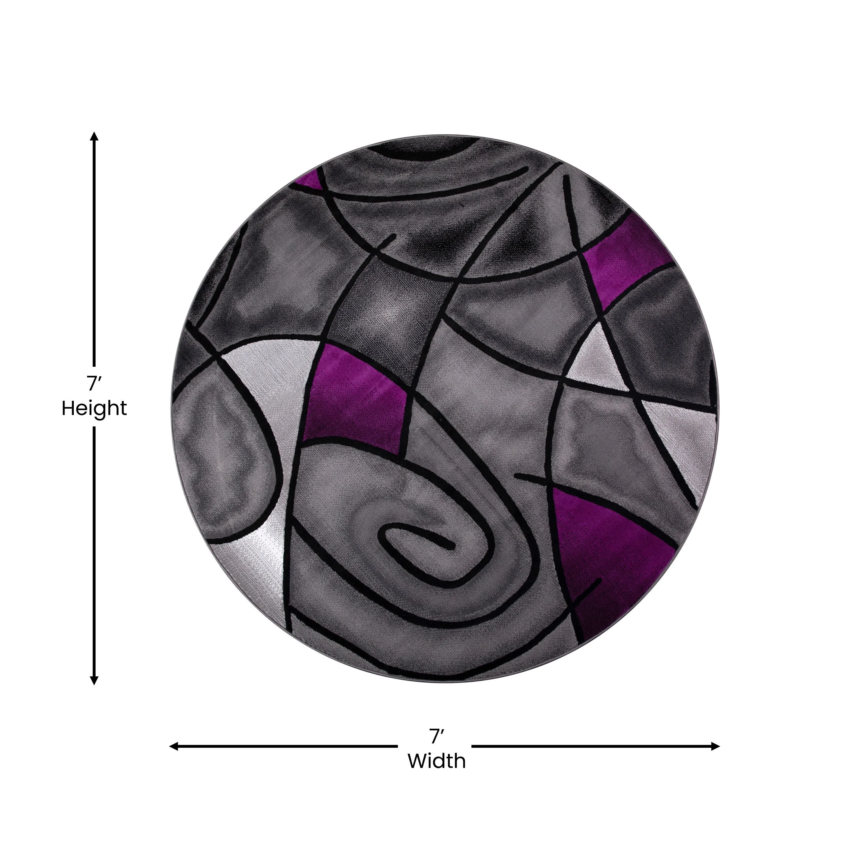Modern Olefin Accent Area Rug - Abstract Pattern