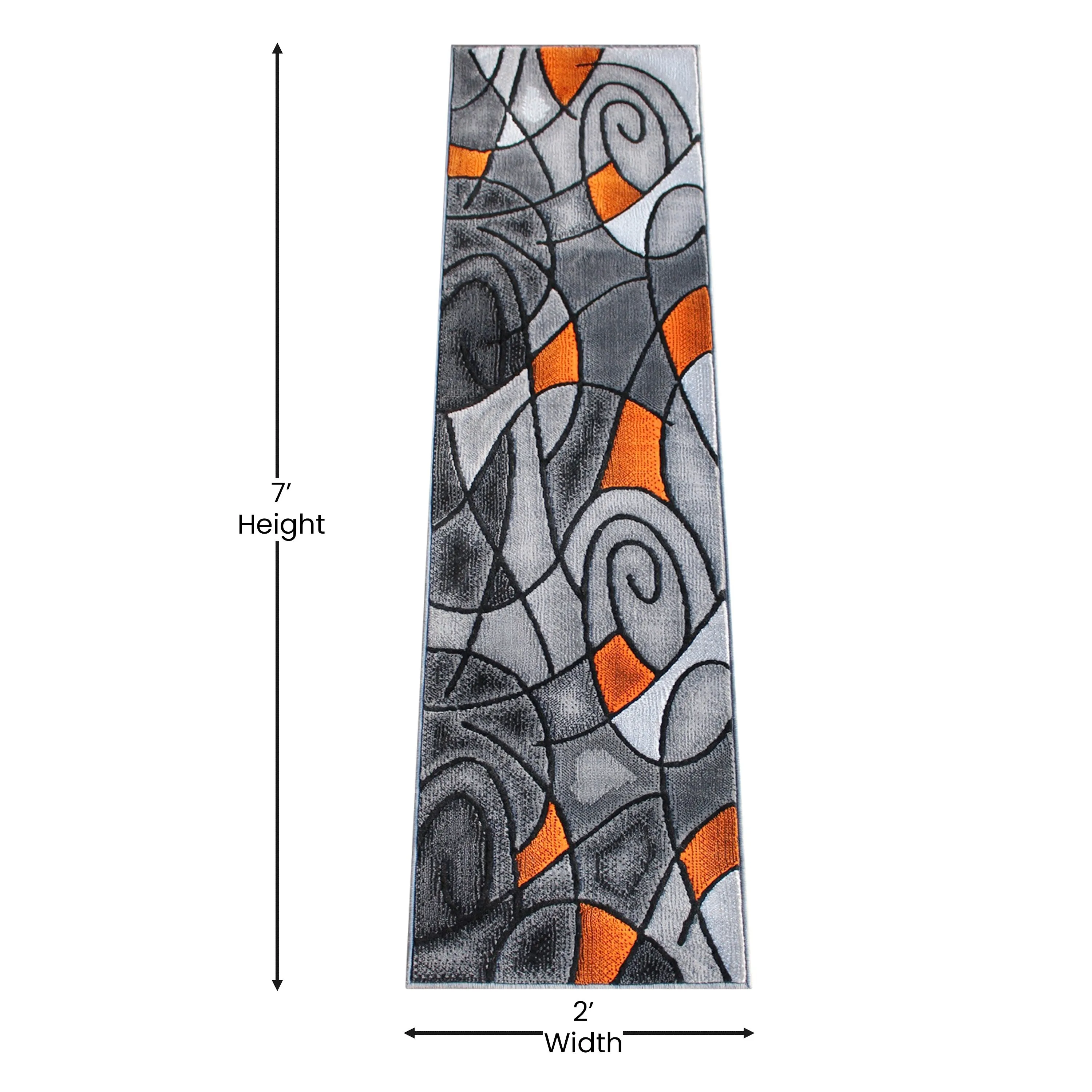 Modern Olefin Accent Area Rug - Abstract Pattern