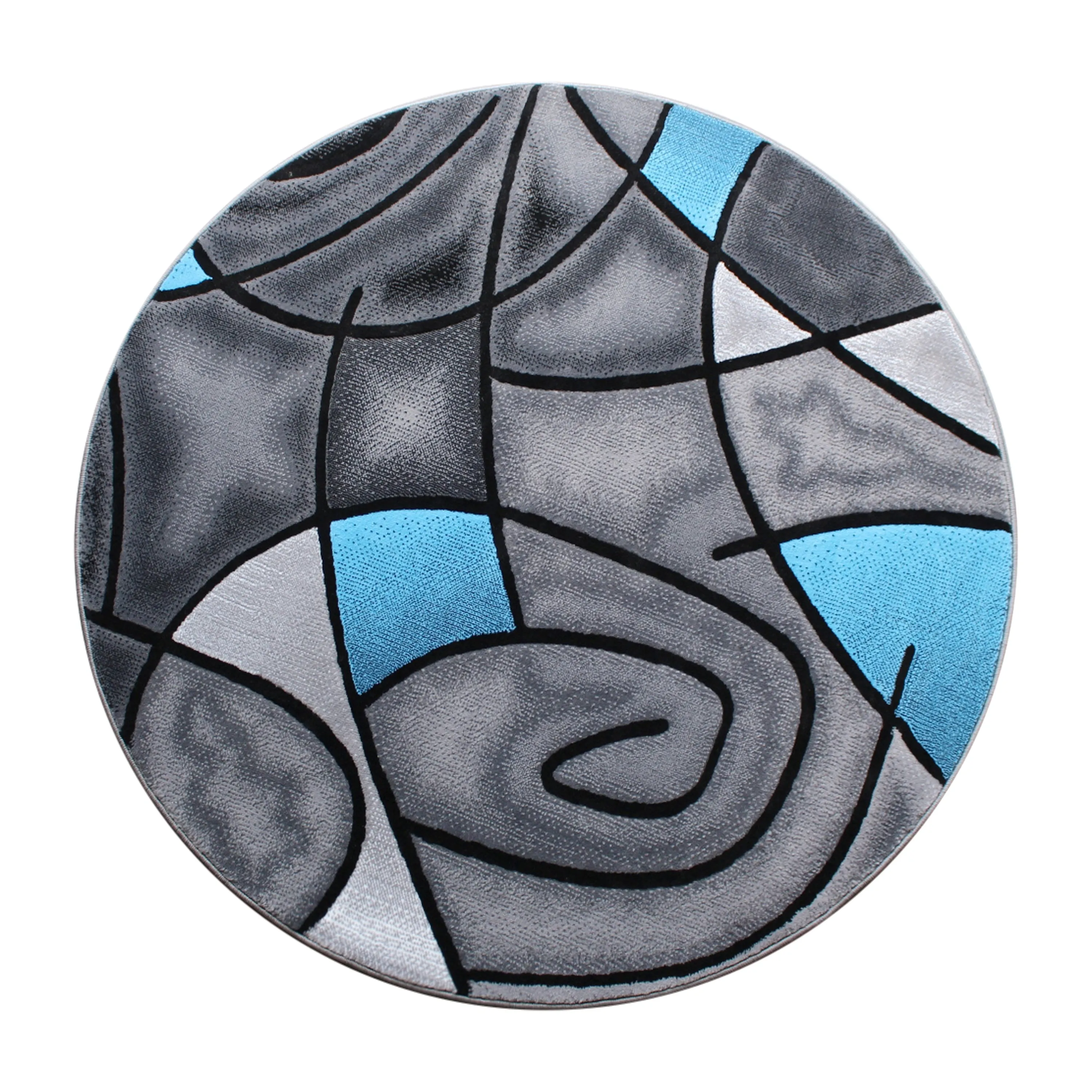 Modern Olefin Accent Area Rug - Abstract Pattern