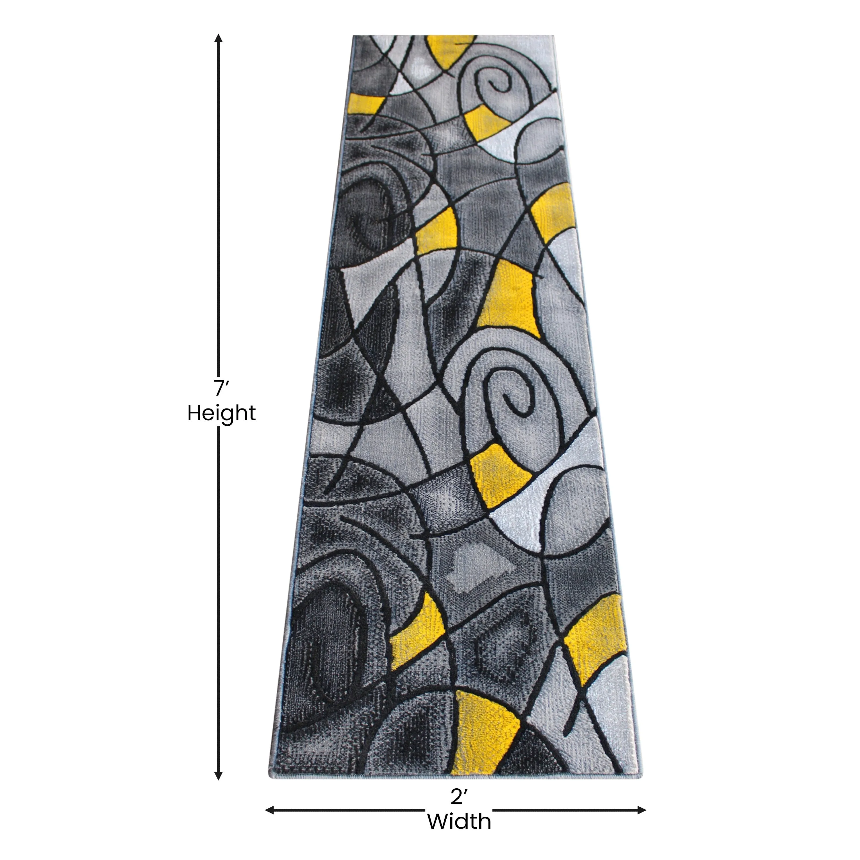 Modern Olefin Accent Area Rug - Abstract Pattern