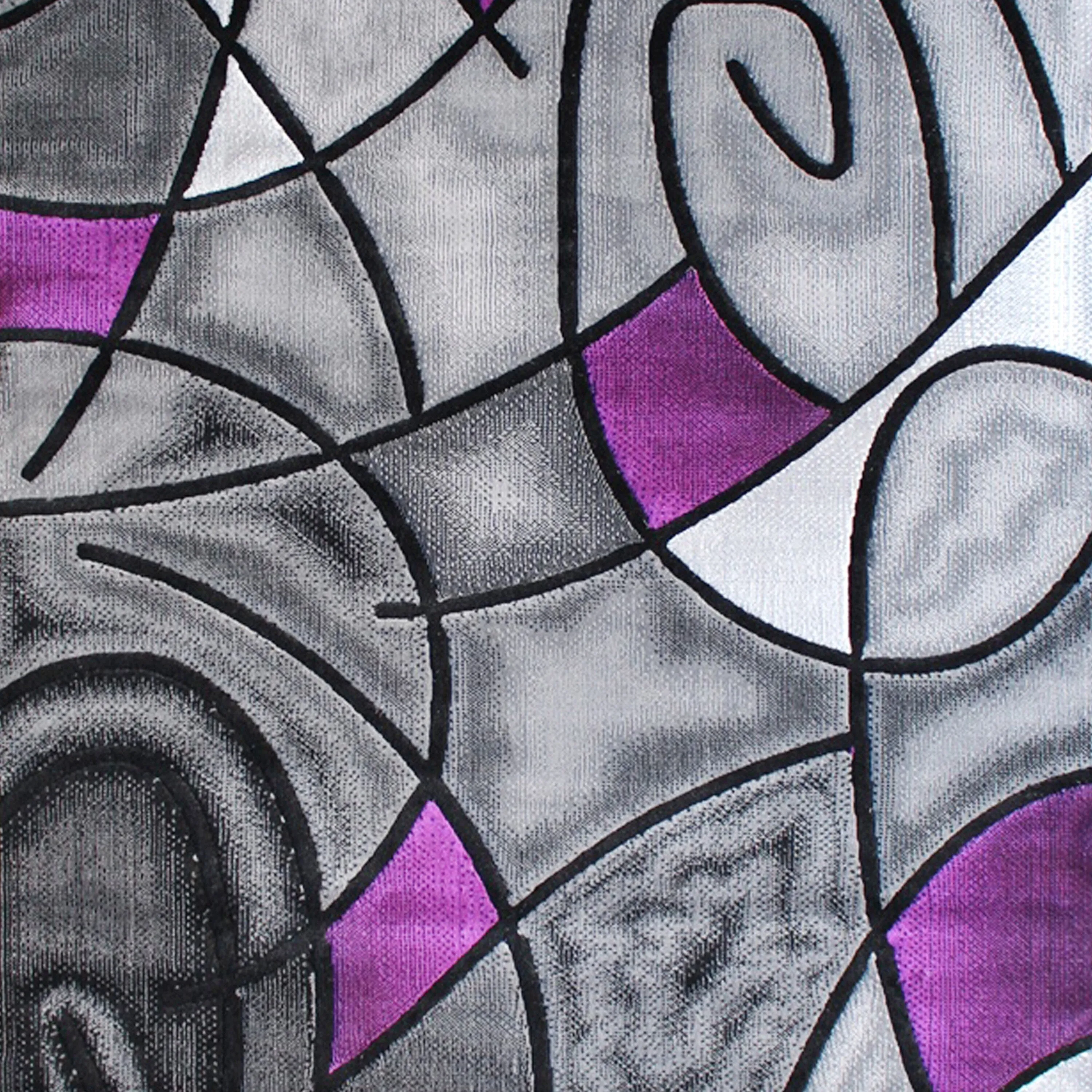 Modern Olefin Accent Area Rug - Abstract Pattern