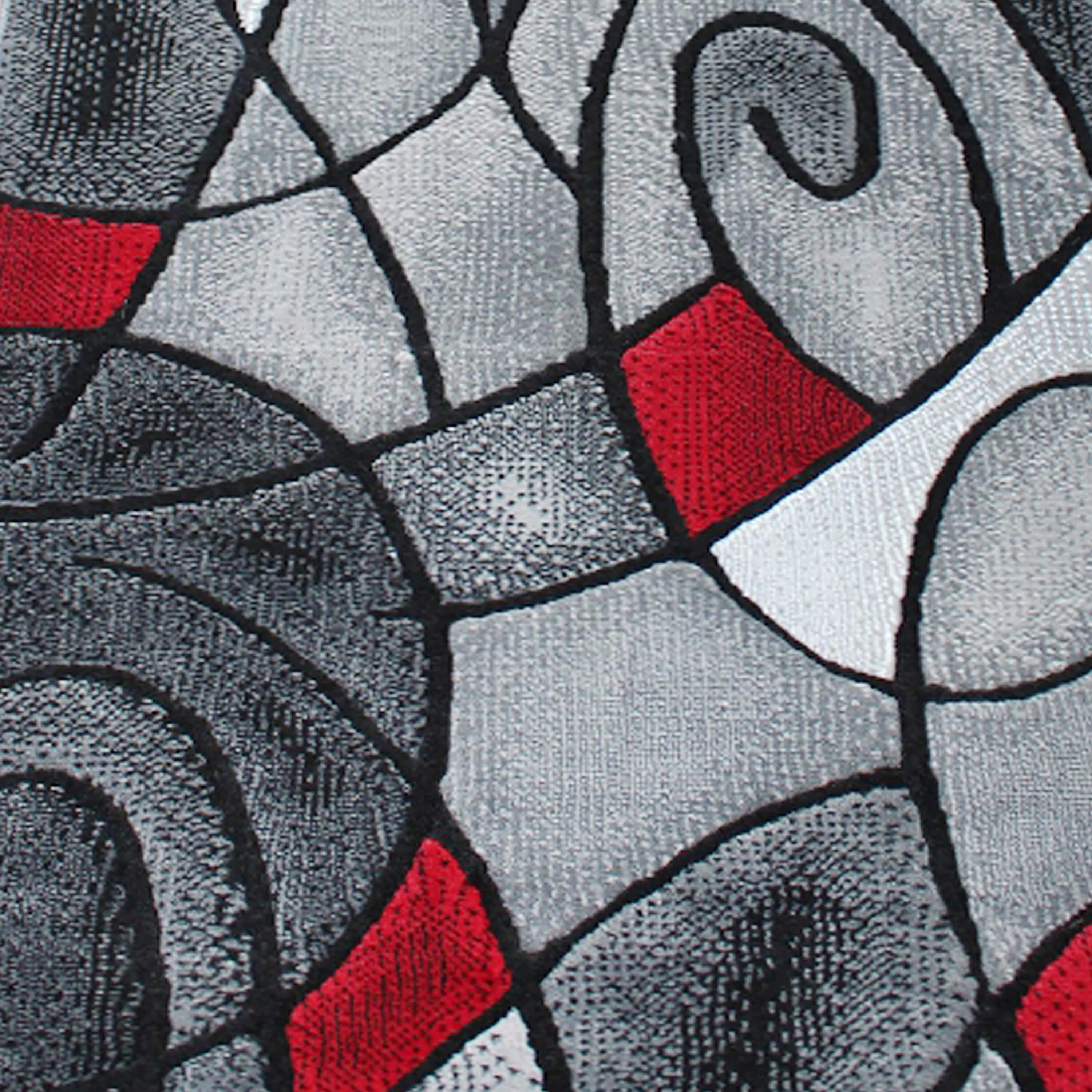 Modern Olefin Accent Area Rug - Abstract Pattern