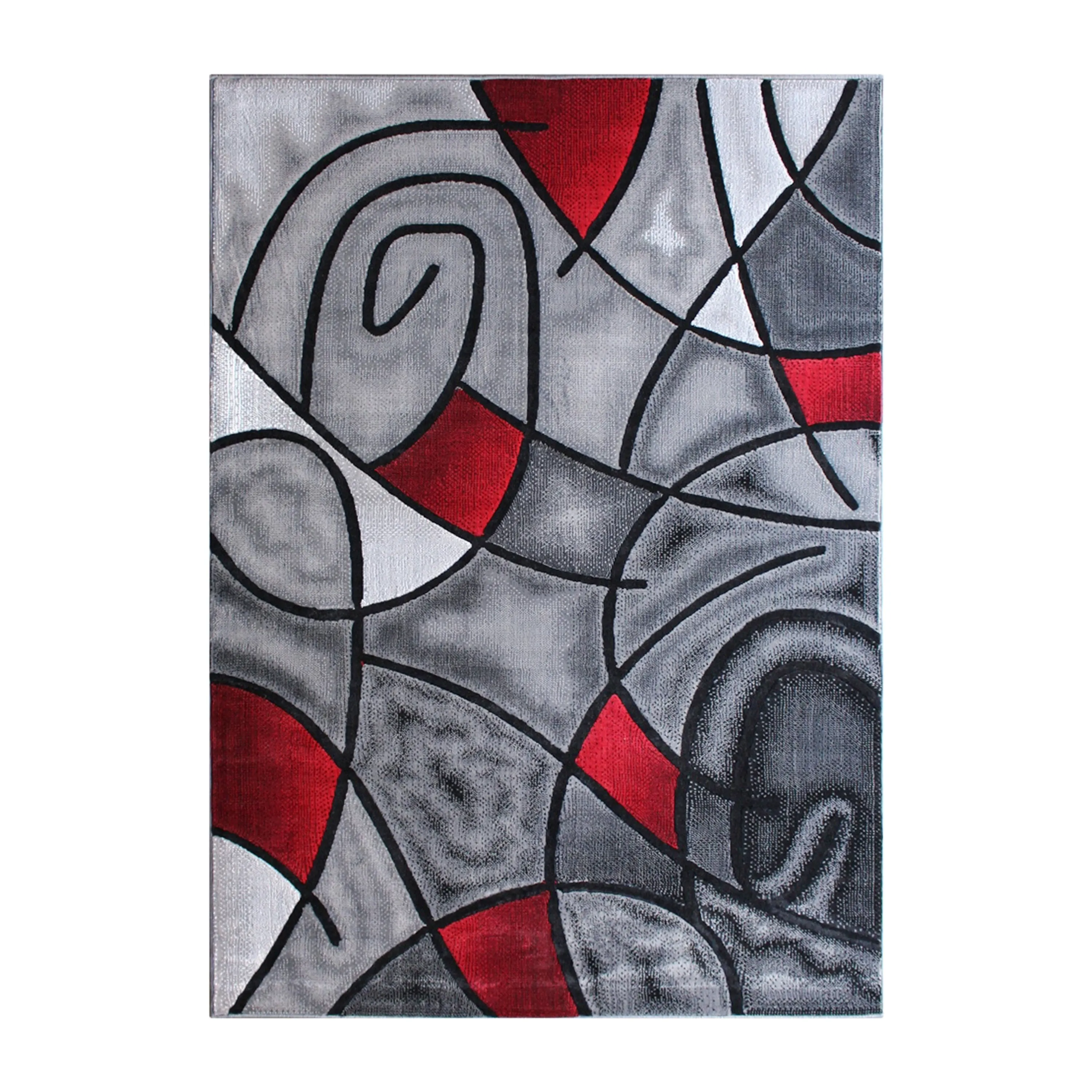 Modern Olefin Accent Area Rug - Abstract Pattern
