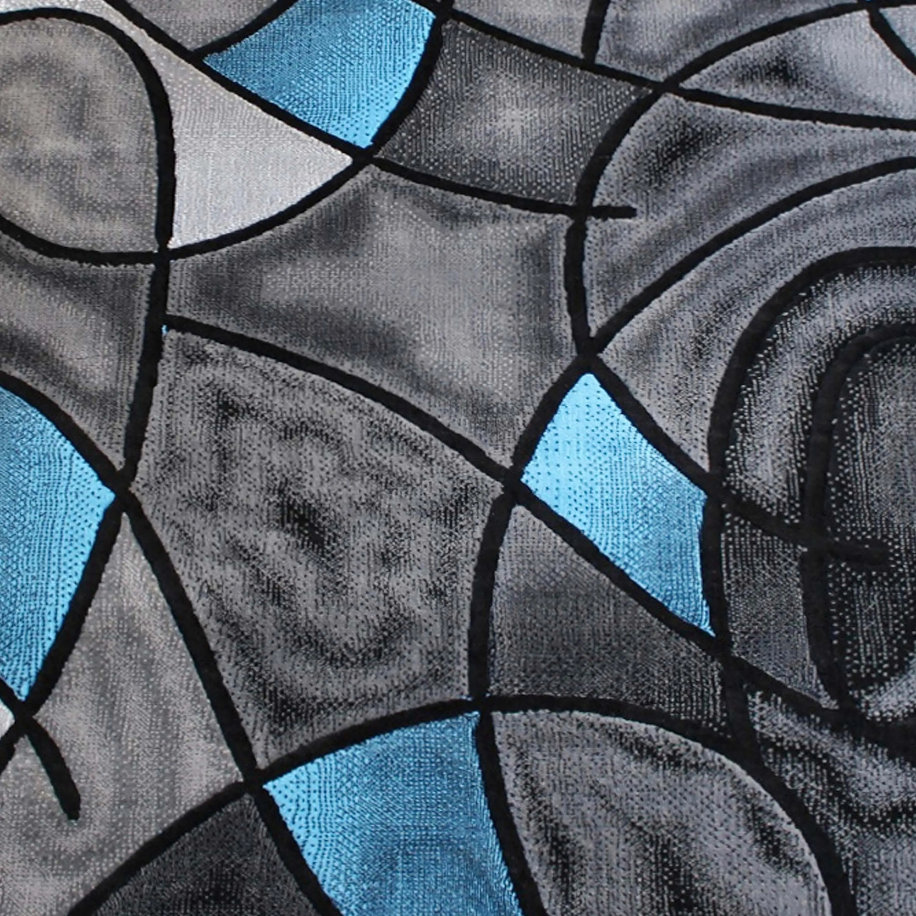 Modern Olefin Accent Area Rug - Abstract Pattern
