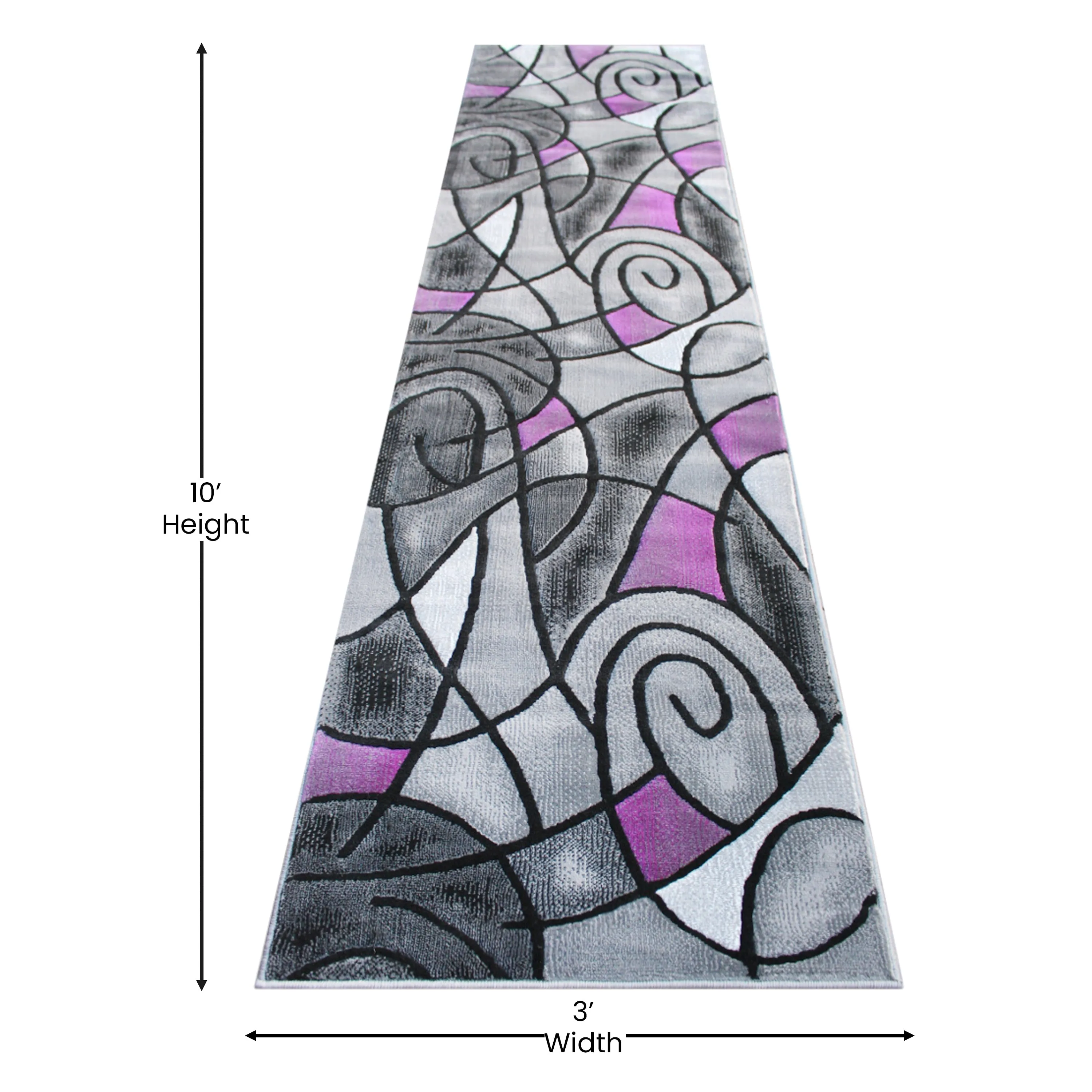 Modern Olefin Accent Area Rug - Abstract Pattern
