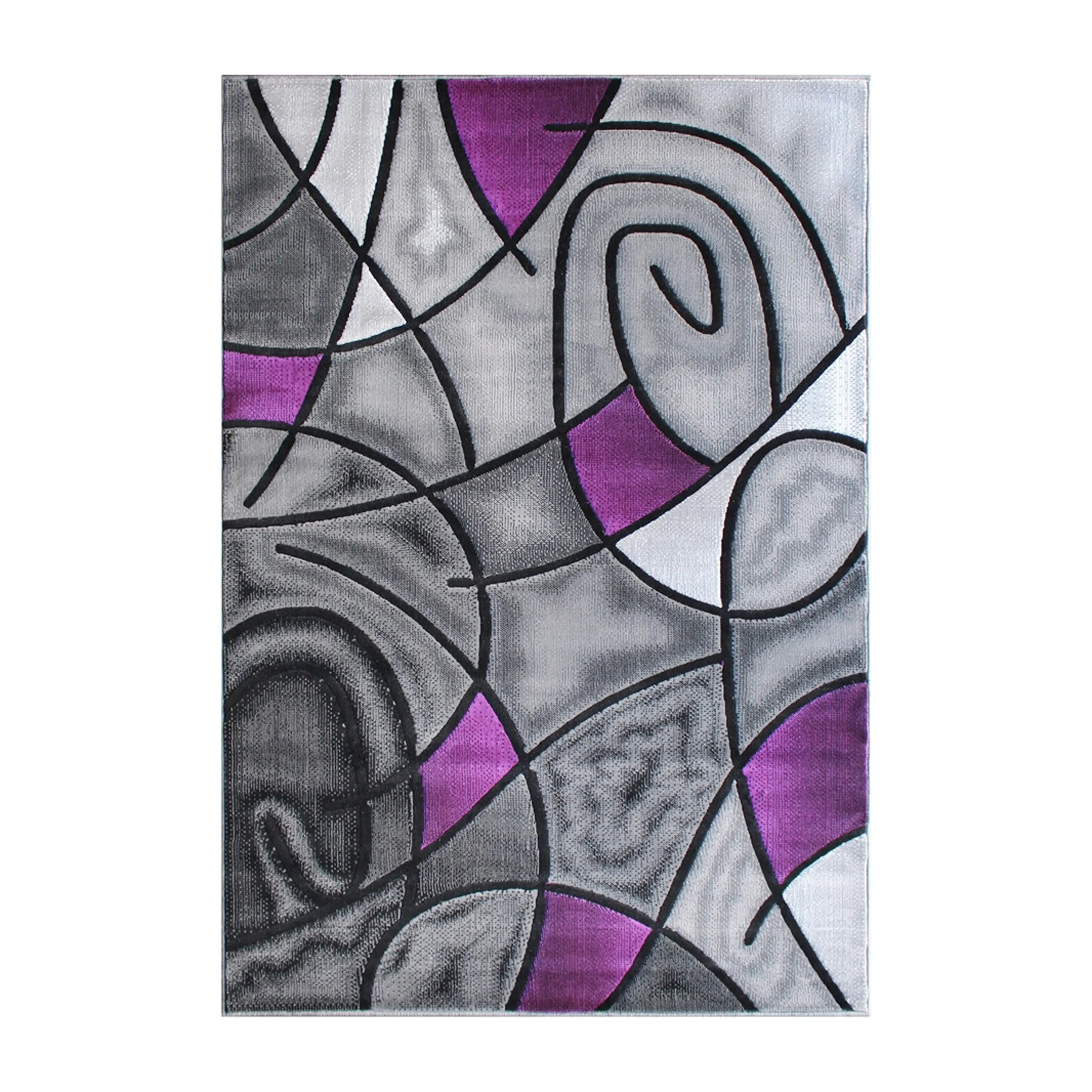 Modern Olefin Accent Area Rug - Abstract Pattern