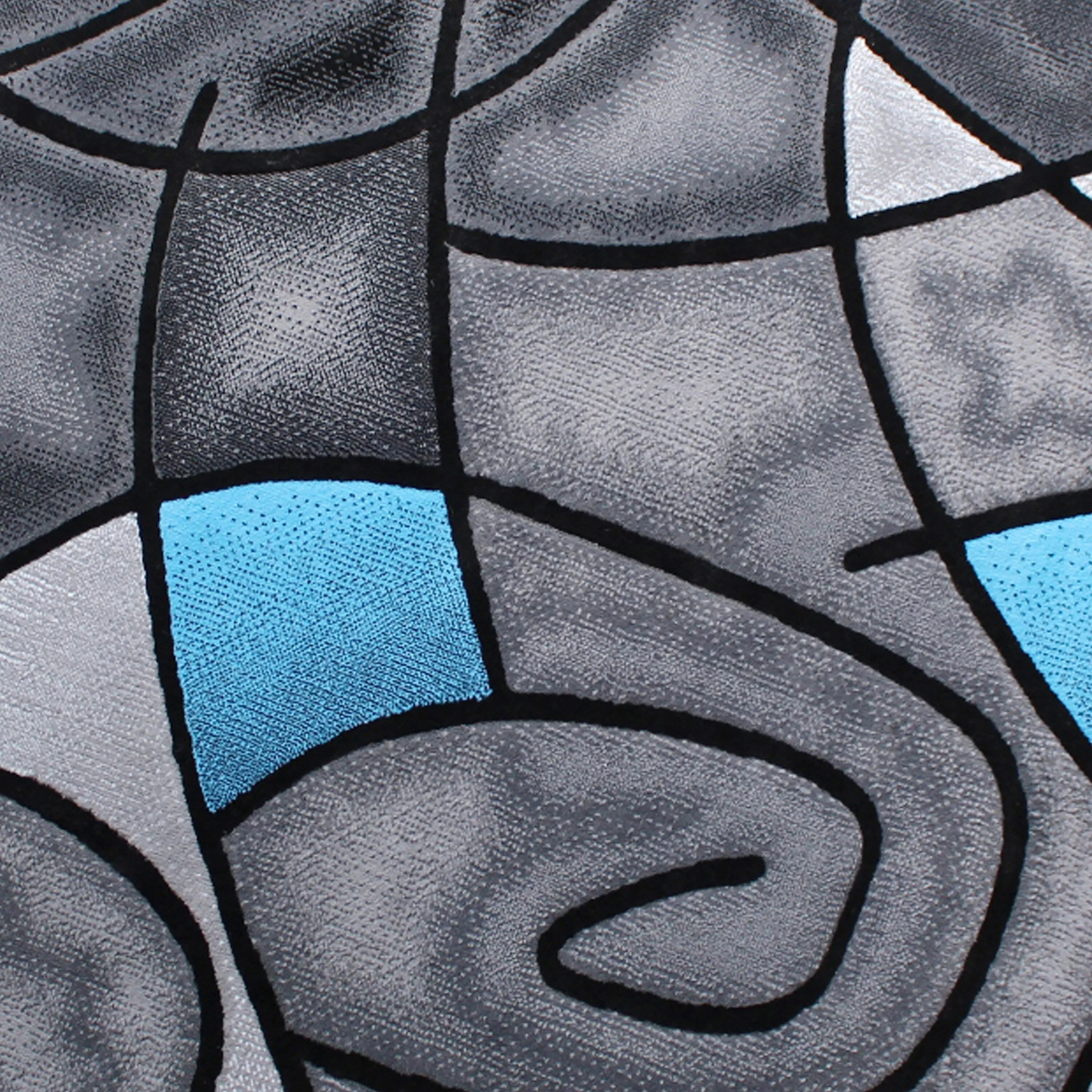 Modern Olefin Accent Area Rug - Abstract Pattern