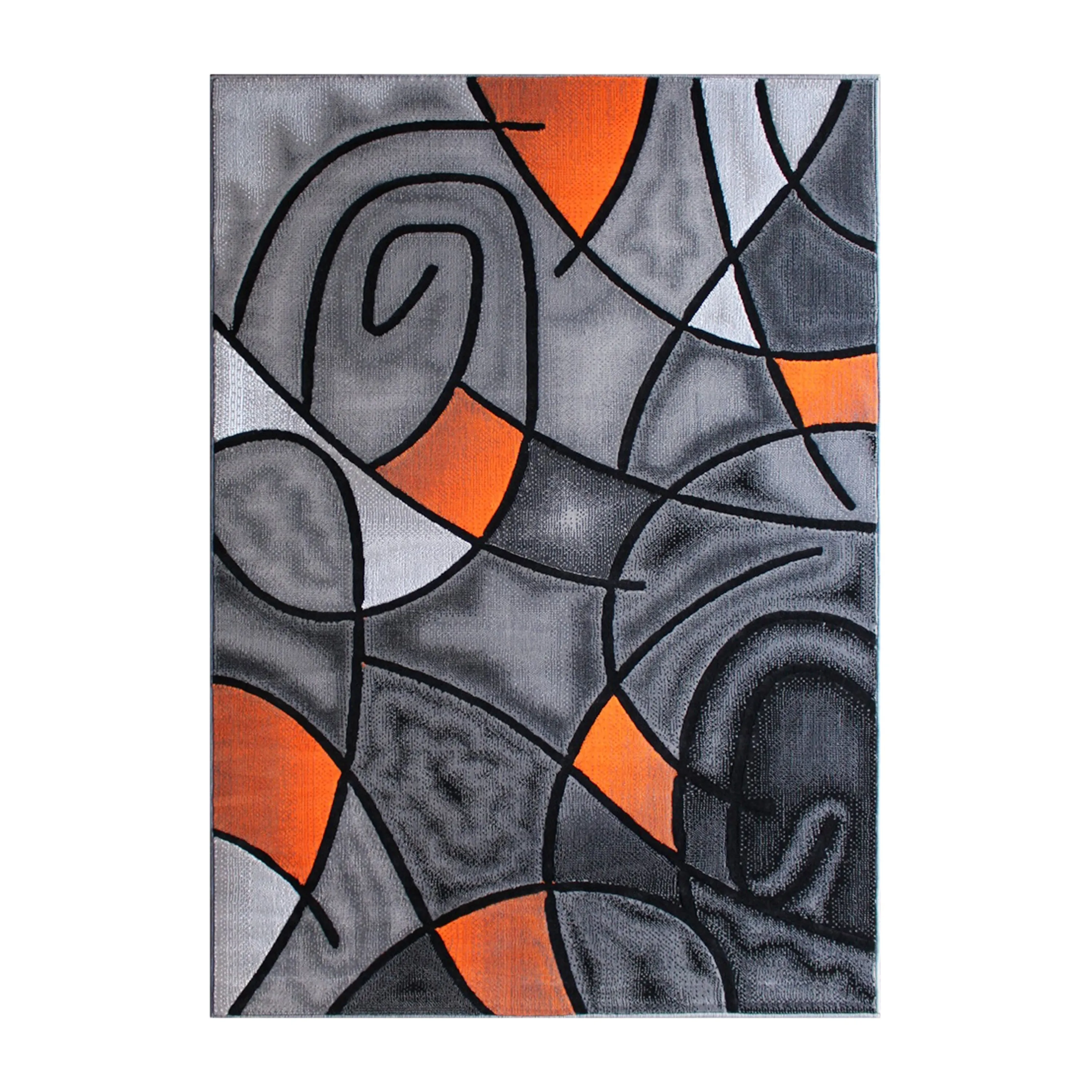 Modern Olefin Accent Area Rug - Abstract Pattern