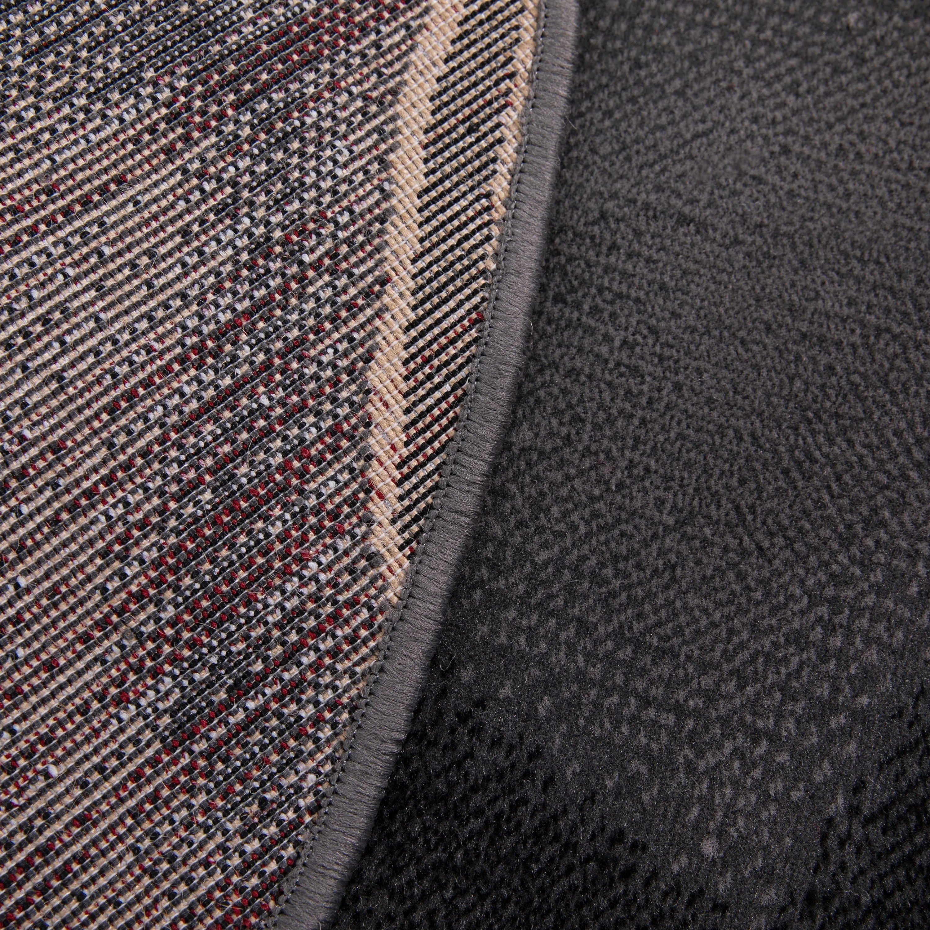 Modern Olefin Accent Area Rug - Abstract Pattern