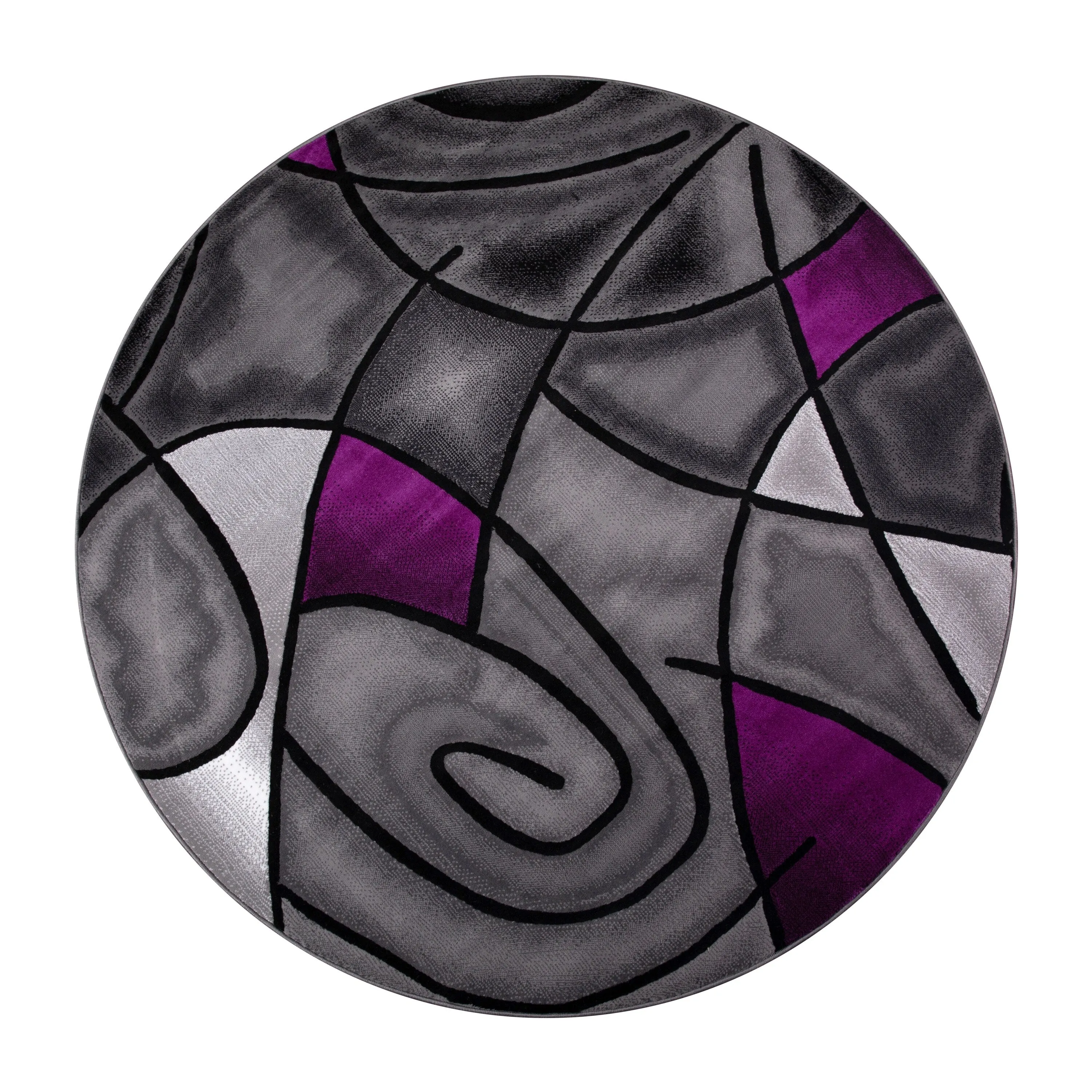 Modern Olefin Accent Area Rug - Abstract Pattern