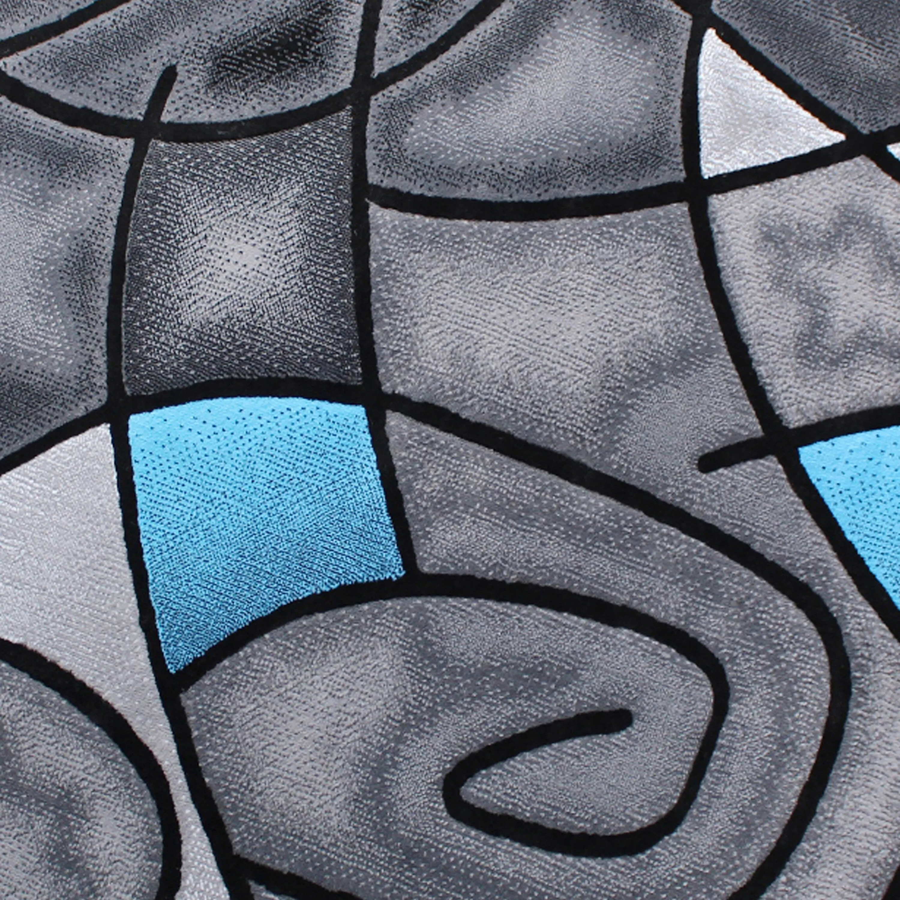 Modern Olefin Accent Area Rug - Abstract Pattern