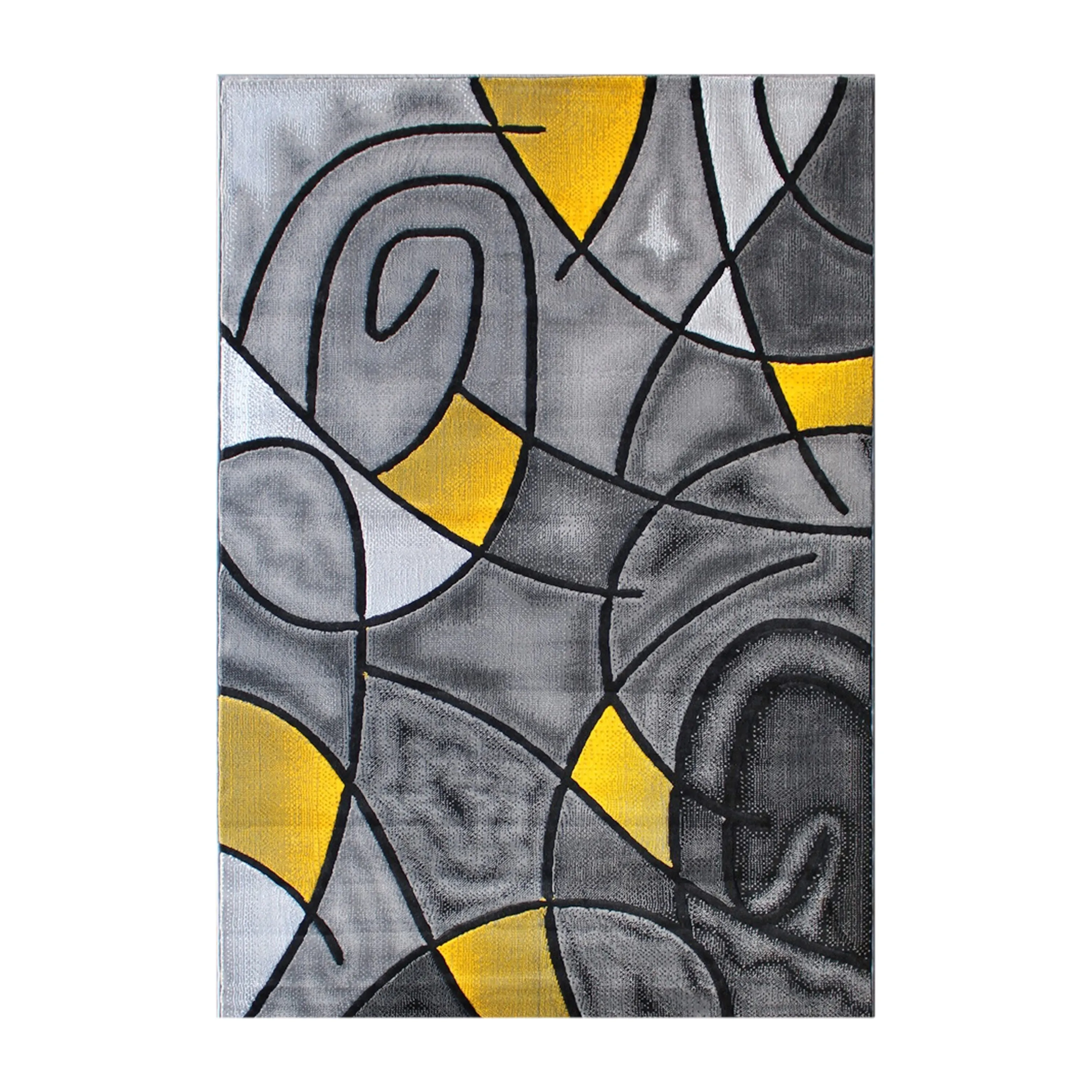 Modern Olefin Accent Area Rug - Abstract Pattern