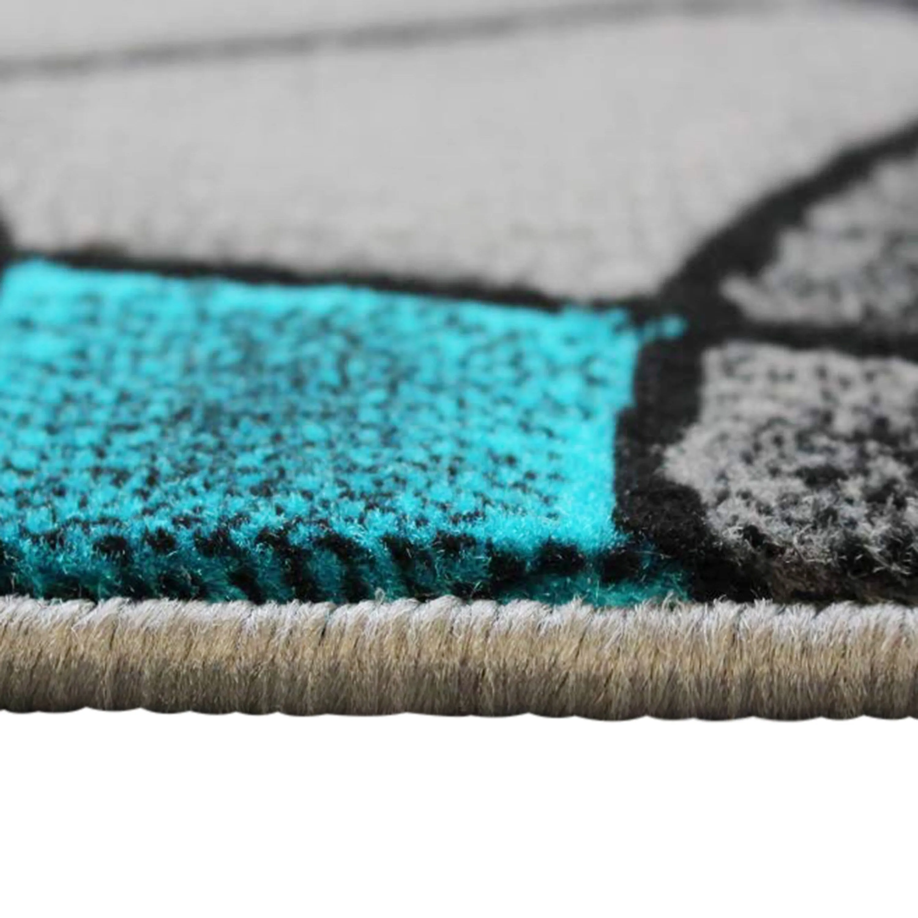 Modern Olefin Accent Area Rug - Abstract Pattern