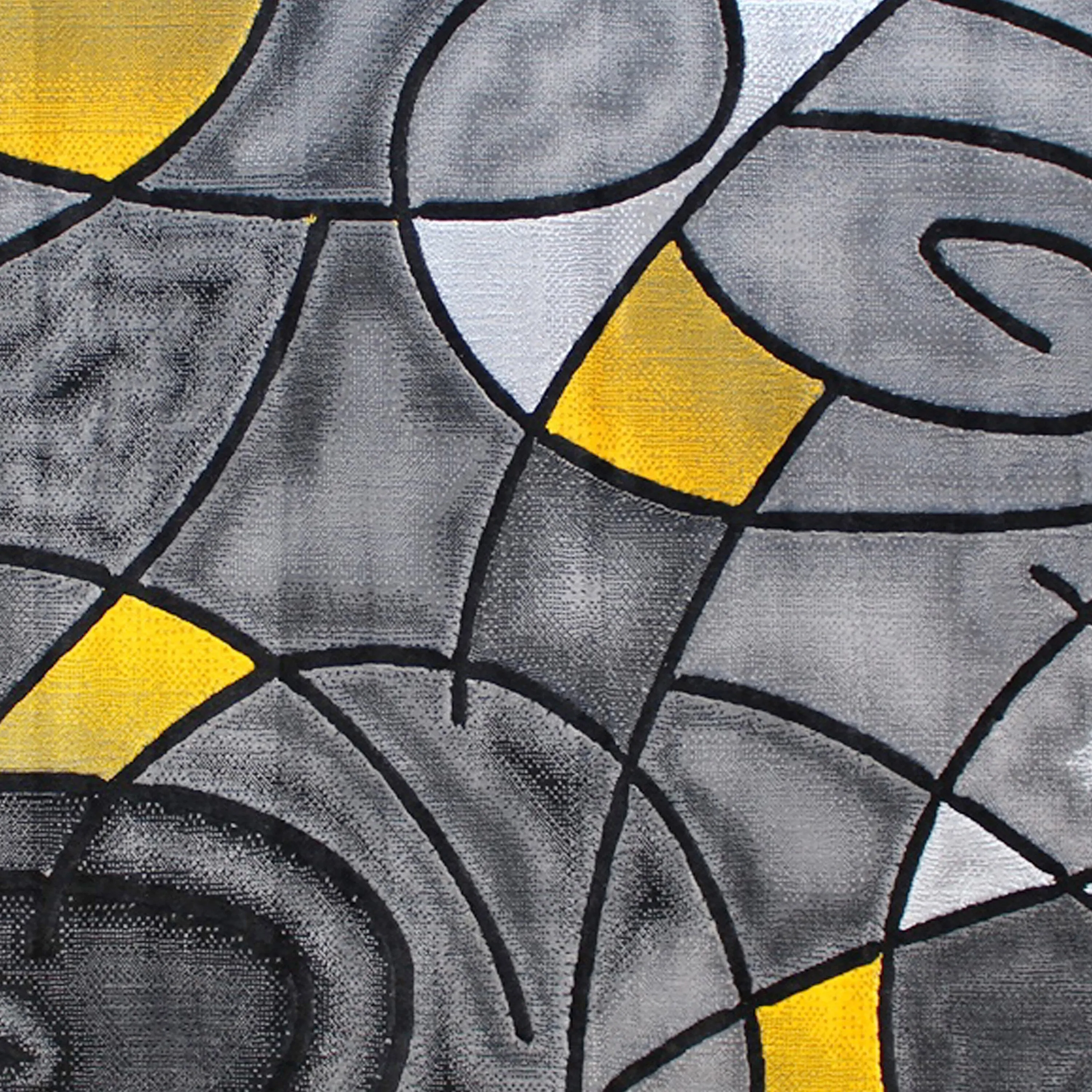 Modern Olefin Accent Area Rug - Abstract Pattern