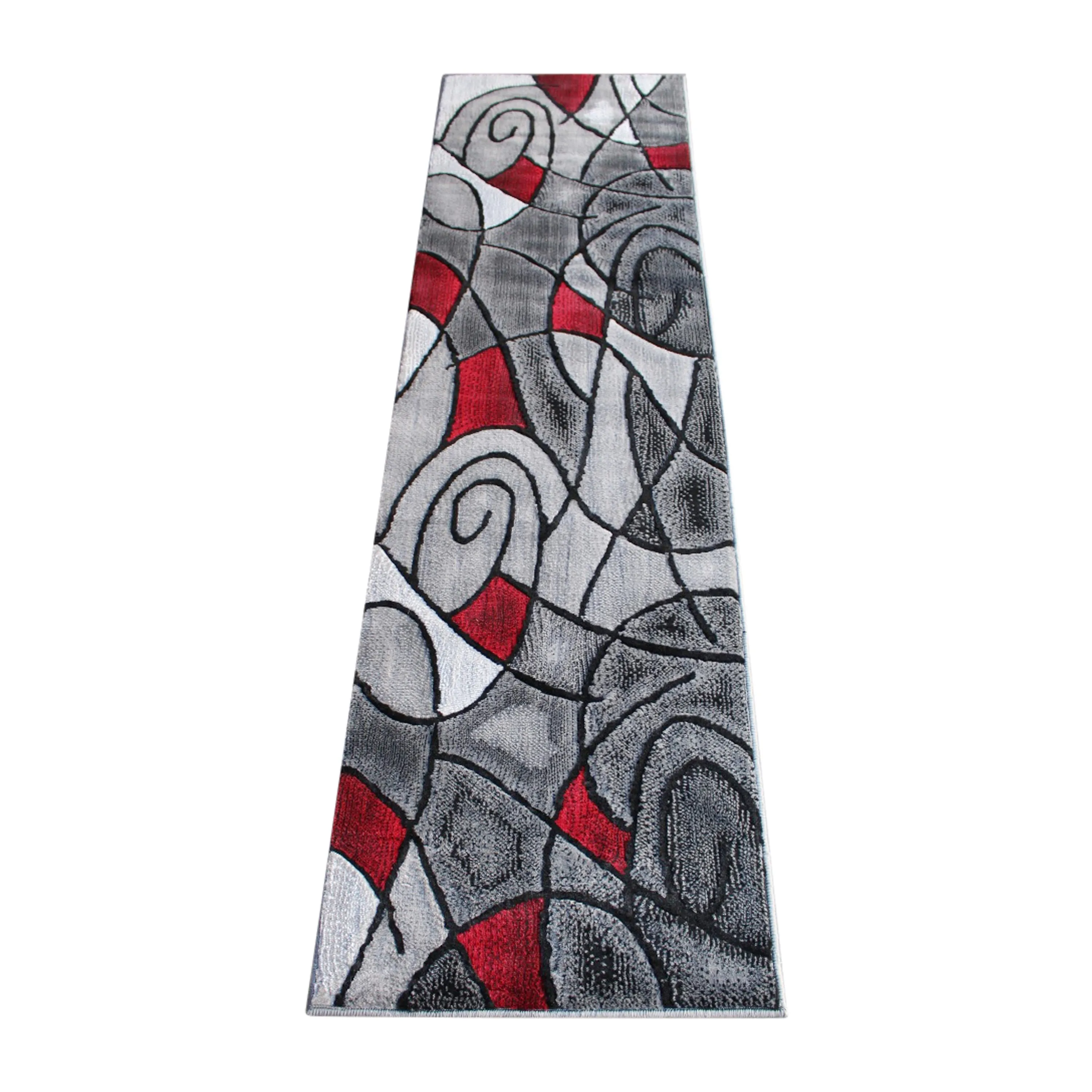 Modern Olefin Accent Area Rug - Abstract Pattern
