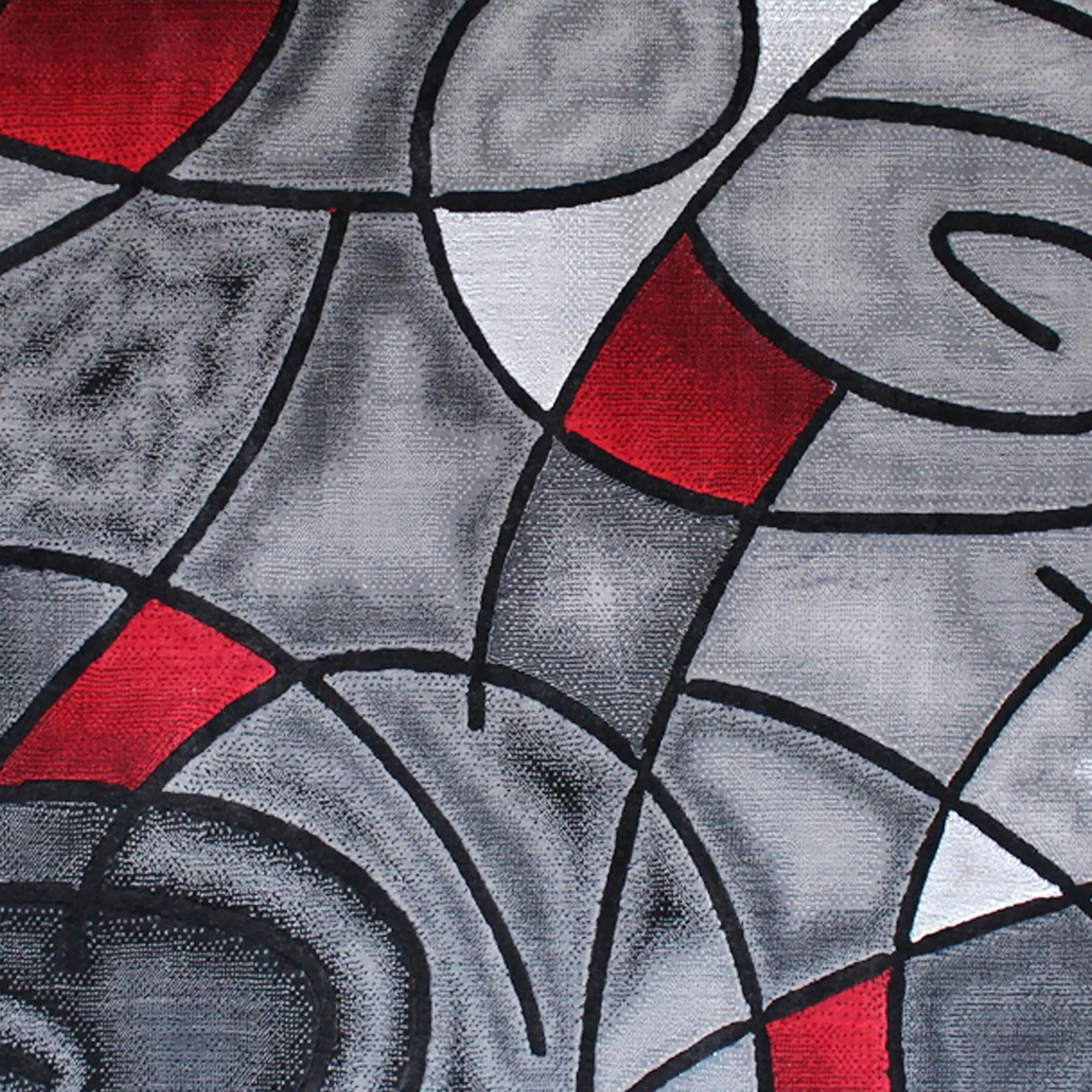 Modern Olefin Accent Area Rug - Abstract Pattern
